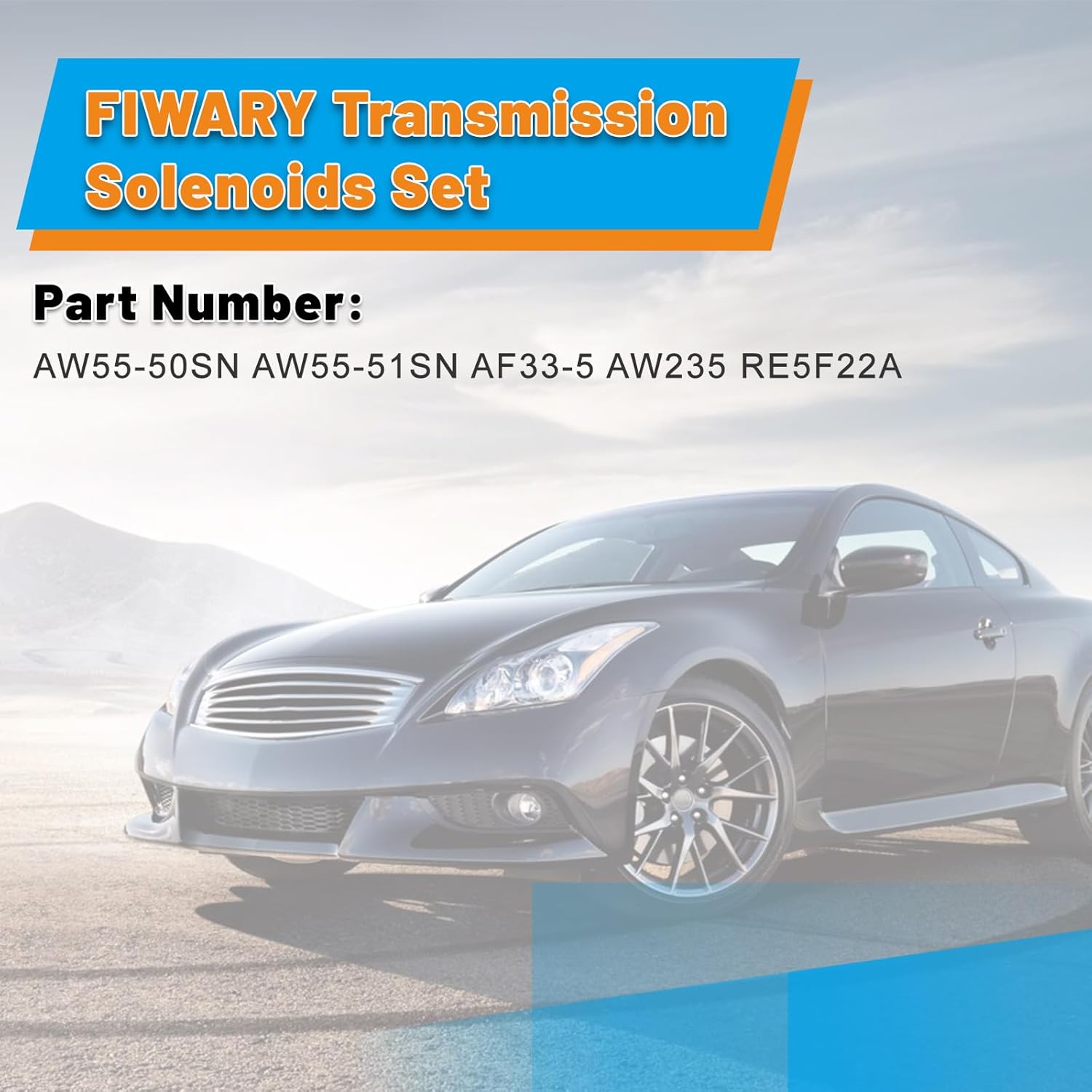 8pcs AW55-50SN AF33-5 RE5F22A Transmission Solenoid Set For 2003-2004 Saturn 2002-2008 Lancia Thesis 2004-2008 Maxima Quest Saab 9-3 Volvo S60 V70 Nissan Maxima Replace OE Direct Fit