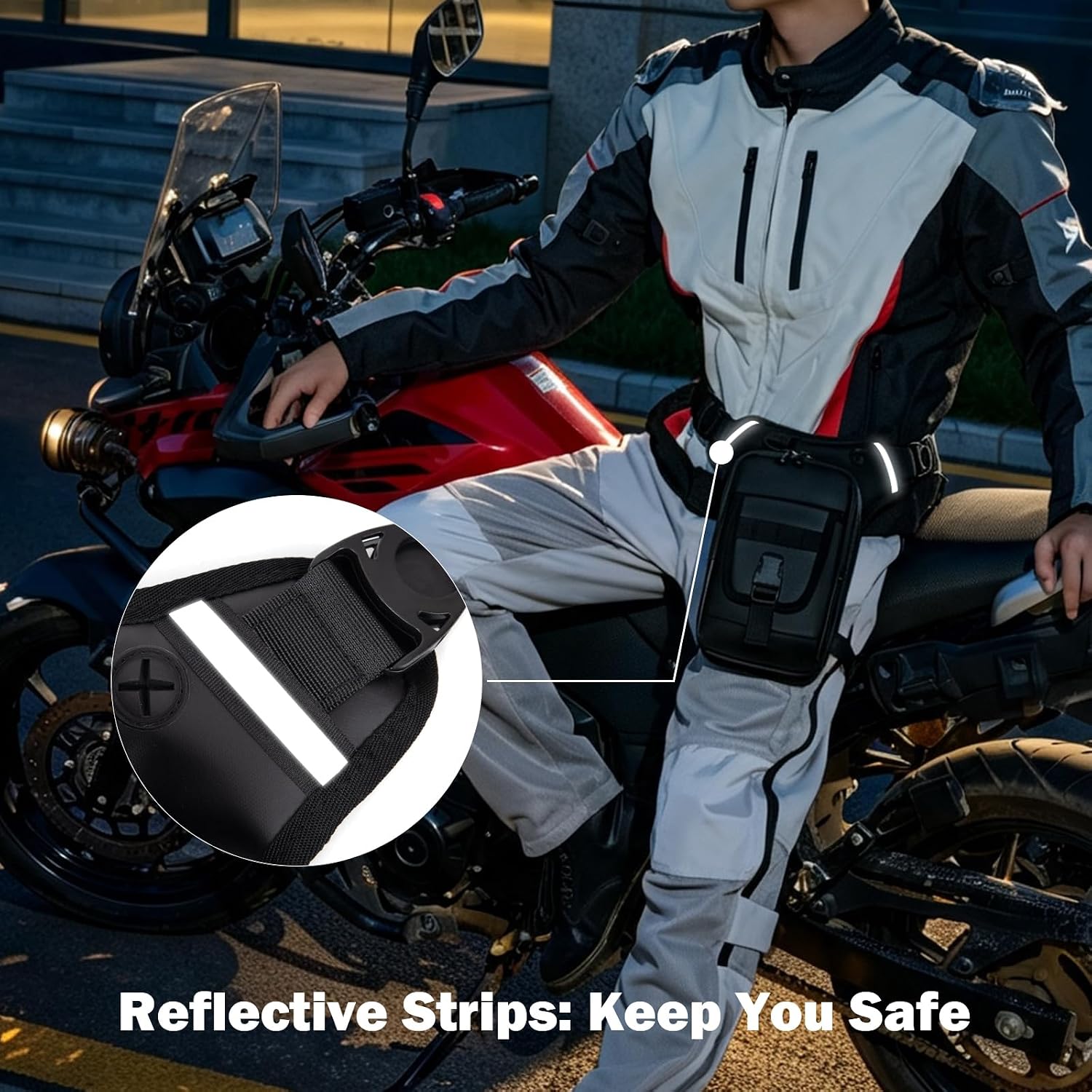 Waterproof Drop Leg Bag: Tactical Thigh Pack Waist Bag Riding for Men Women
