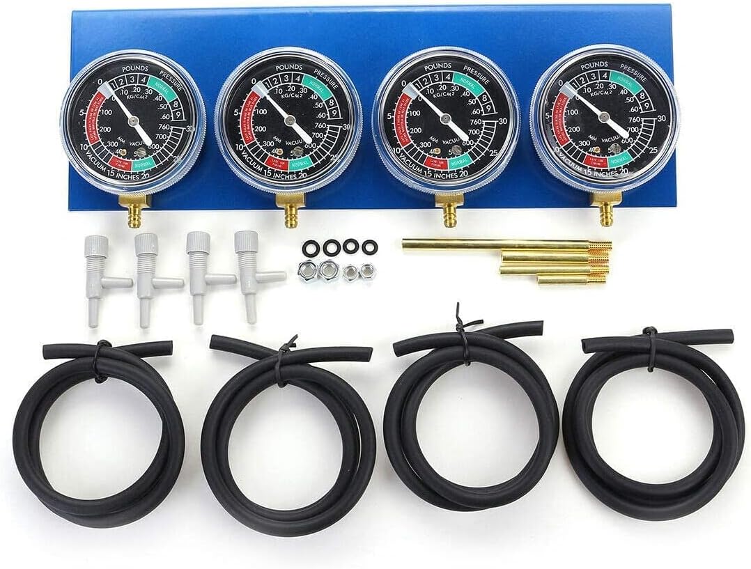 Motorcycle Carb Carburettor Synchronizer Vacuum Balancer Gauge 2 / 4 Cylinder Sync Gauges Kit