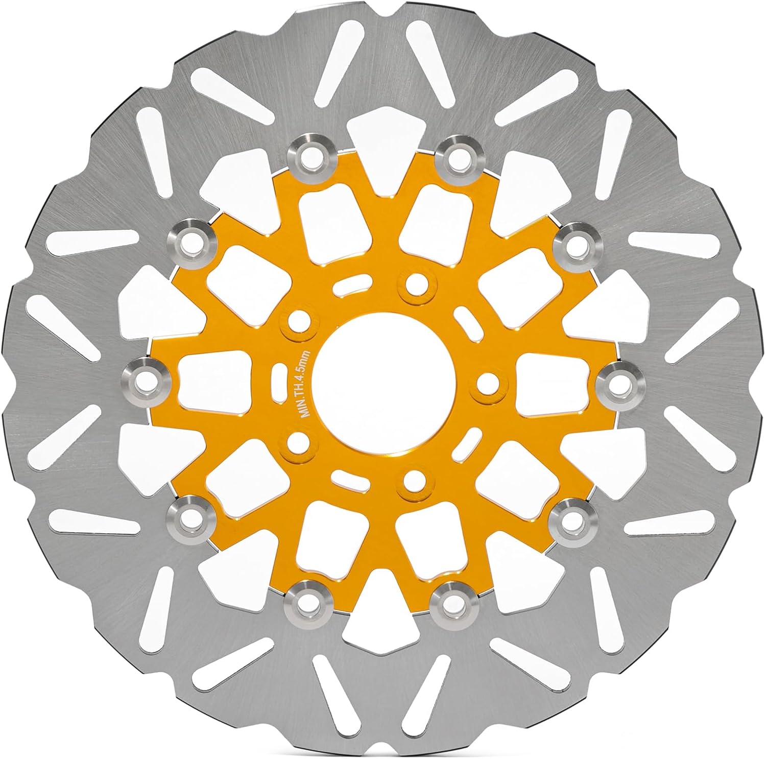 TOFR 11.5" Rear Floating Brake Rotors Discs for Harley Sportster XL 883 1200 2000-2013 Dyna Super Glide Low Rider Wide Glide Street Bob Fat Bob 2006-2023 Gold