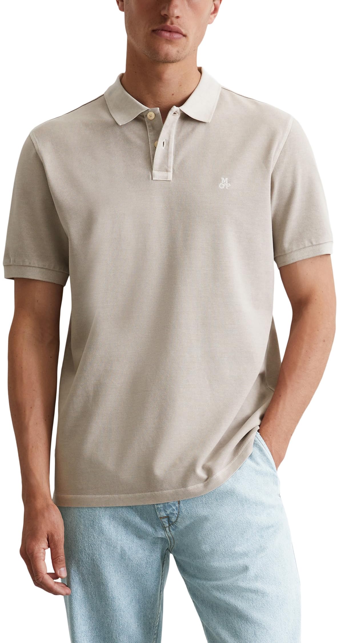 Marc O'Polo Herren Kurzarm-Poloshirt aus Bio-Baumwolle Regular Fit