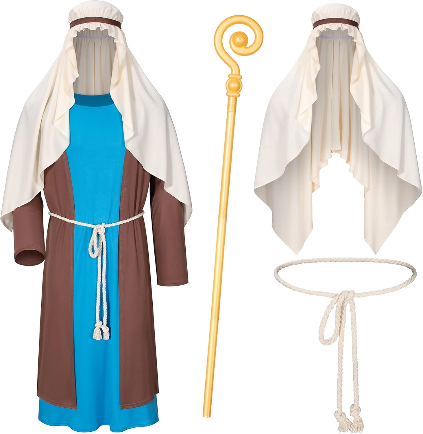 TOKYO REVENGERS Adult Nativity Costume Saint Joseph Costume Shepherd Costume Men Halloween Cosplay Costume Accessories Set