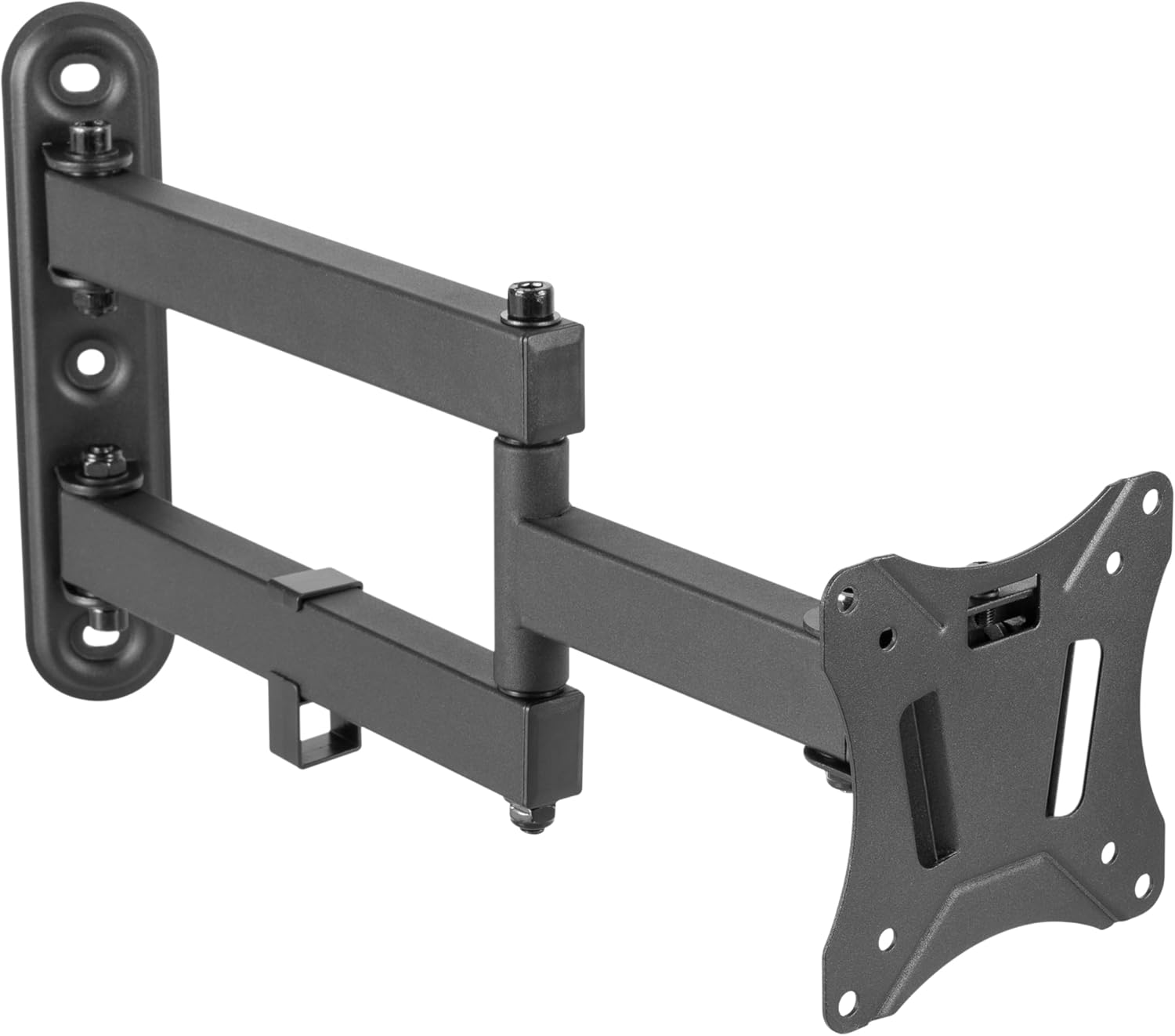 RICOO Monitor Mount Tilt Swivel S7211 Wall Bracket Universal LED Curved QLED QE LCD Riser Flexible Office Adjustable Arm Mounting System 13" - 27" Inch VESA 75x75 100x100 Black