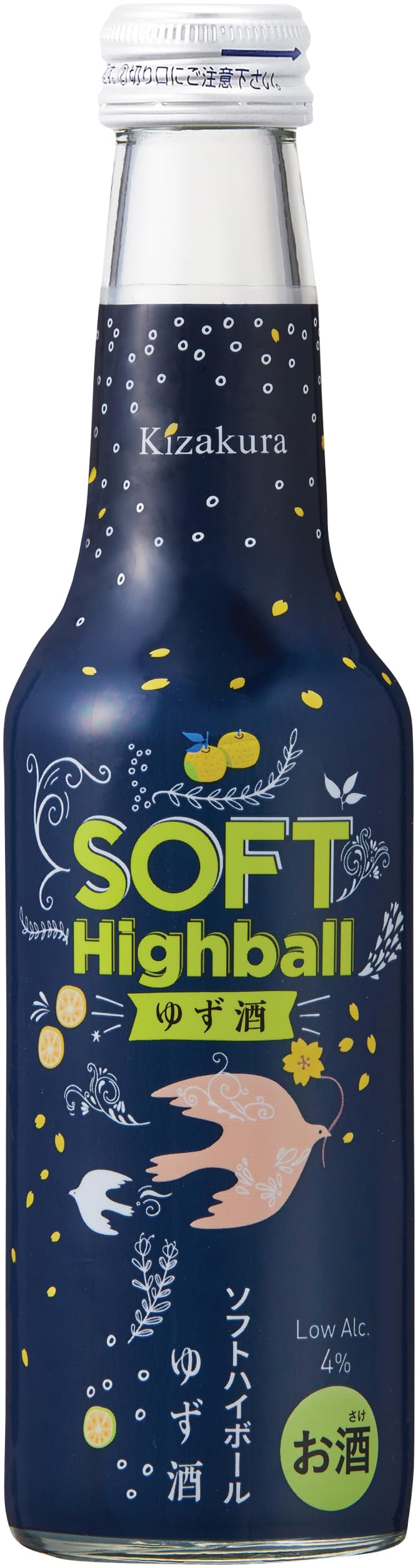 KIZAKURA Sake-Mischgetränk, Yuzu Highball Yuzu-shu, 4,2 Prozent vol - 1 x 235 ml
