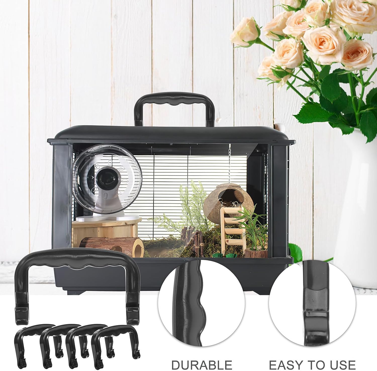 5pcs Portable Plastic Bird Cage Handle with Smooth Surface and Convenient Installation for Carrying and Moving Small Pet Cages Lightweight and Compact Design image 4