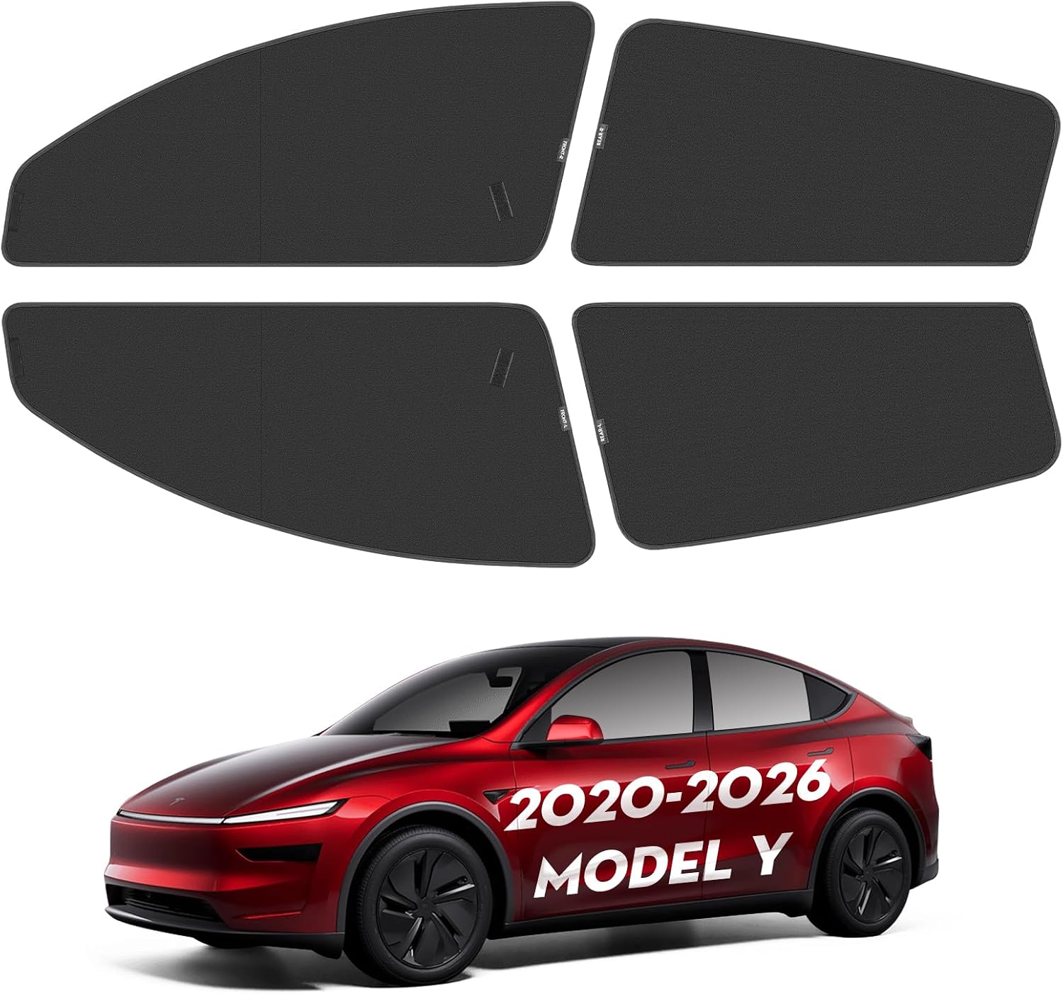 4PCS Side Window Shades for Tesla Model Y Juniper 2026 [Static Cling] Window Sunhades Sun Protection Shield Privacy Covers for Tesla Model Y 2020-2026 Accessories