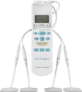 Tens Muscle Stimulator Unit - Digital Display Pulse Massager for Back and Knee Pain Relief - Physical Electro-Therapy or Rehabilitation by Bluestone