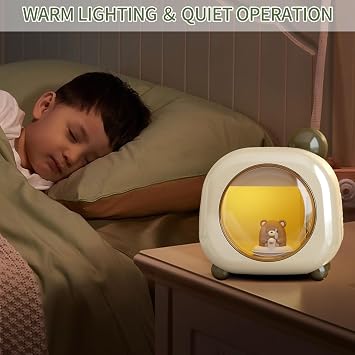 500ML Portable Air Humidifier for Bedroom with Night Light, Cartoon Cool Mist Humidifier for Baby, Quiet Humidifier for Plants with 9H Auto Shut-Off, 2 Mist Modes Air Humidifier for Home, Office