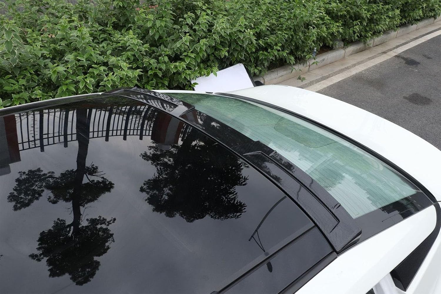 Rear Window Roof Spoiler Cover Compatible with Nissan Altima 2019 2020 2021 2022 2023 2024 2025 Top Spoiler Lip Wing Exterior Car Accessories ABS 1PCS(Carbon Fiber Style)