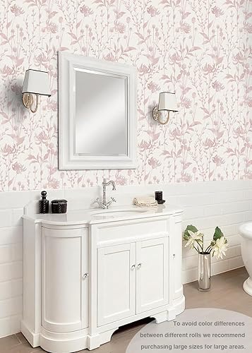 Miniatura 3 de 15.35" X 78.7" Black Ink Floral Wallpaper for Bedroom Peel and Stick Self Adhesive Removable Wallpaper Waterproof Contact Paper for Living Room