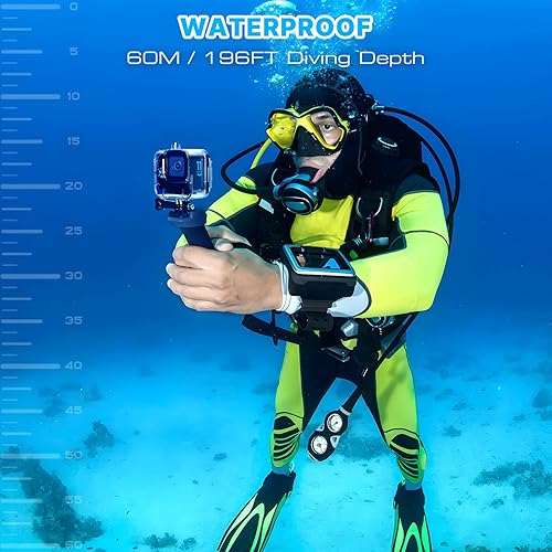 Miniatura 3 de HONGDAK Carcasa impermeable para GoPro Hero11 Black Mini, carcasa protectora de buceo de 169 pies para Hero 11 Mini funda de buceo subacuática con