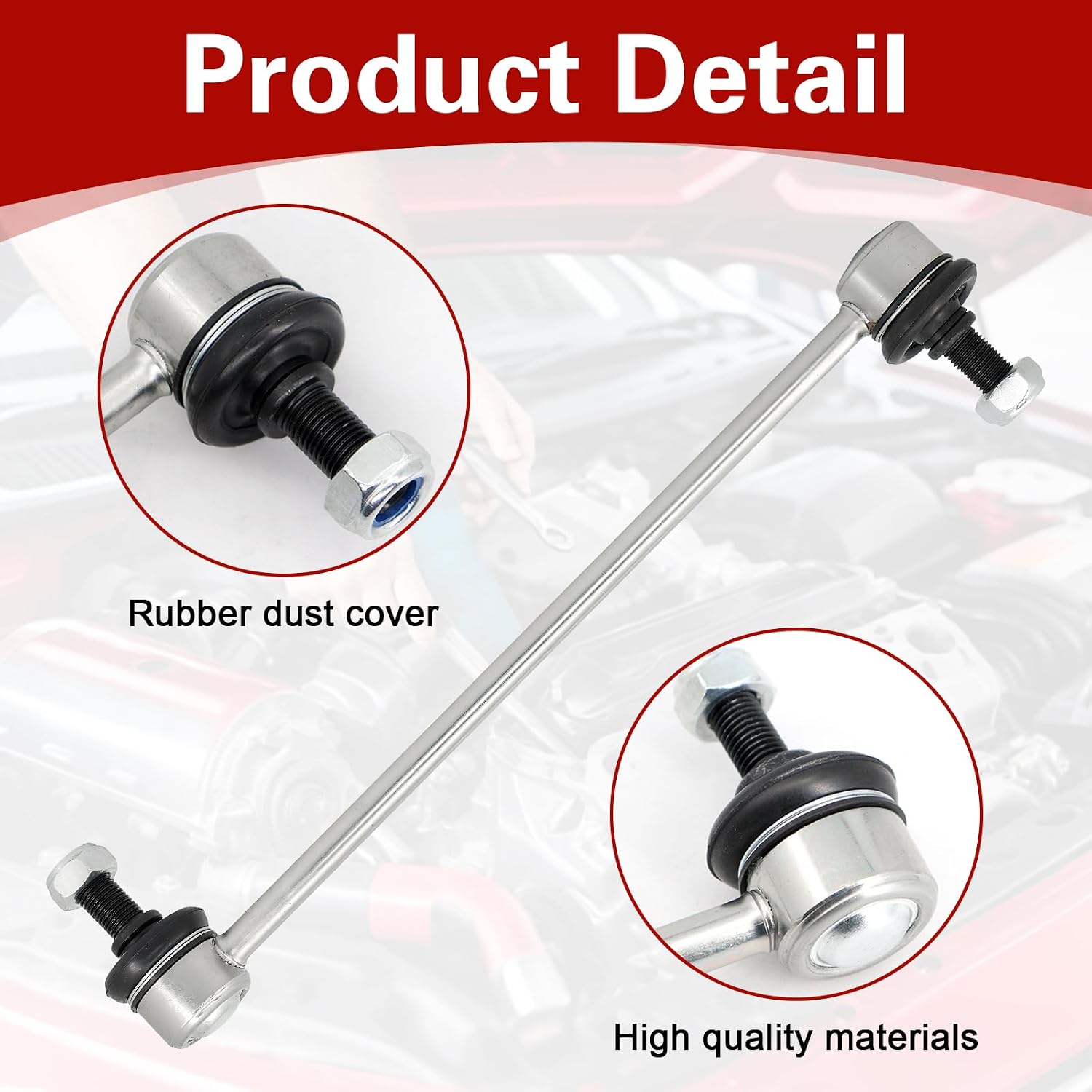2 Pcs Front Stabilizer Sway Bar Links, Compatible with 2012-2022 Hyundai Accent, 2011-2016 Elantra, 2014-2021 Tucson, 2012-2017 Veloster & Kia Forte Rio Soul Sportage, Replace# K750523