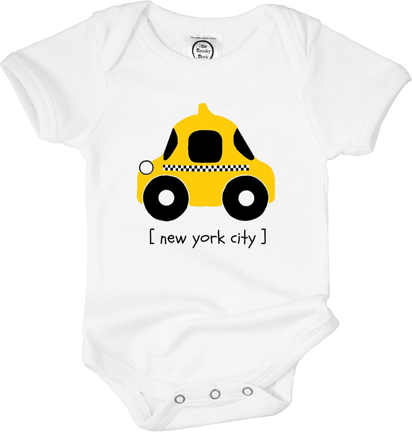 The Spunky Stork Baby I Love NYC Taxi Organic New York City Newborn Bodysuit