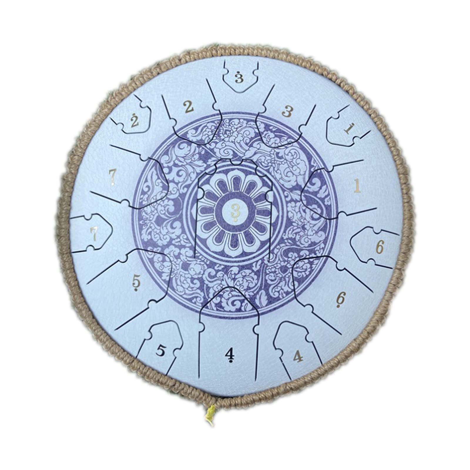 Instrument à Tambour éthéré 13 Pouces Tambour Creux 15 Tons Tambour éthéré Tambourin Professionnel pour Enfants Tambour à Disque Tambour Creux débutant