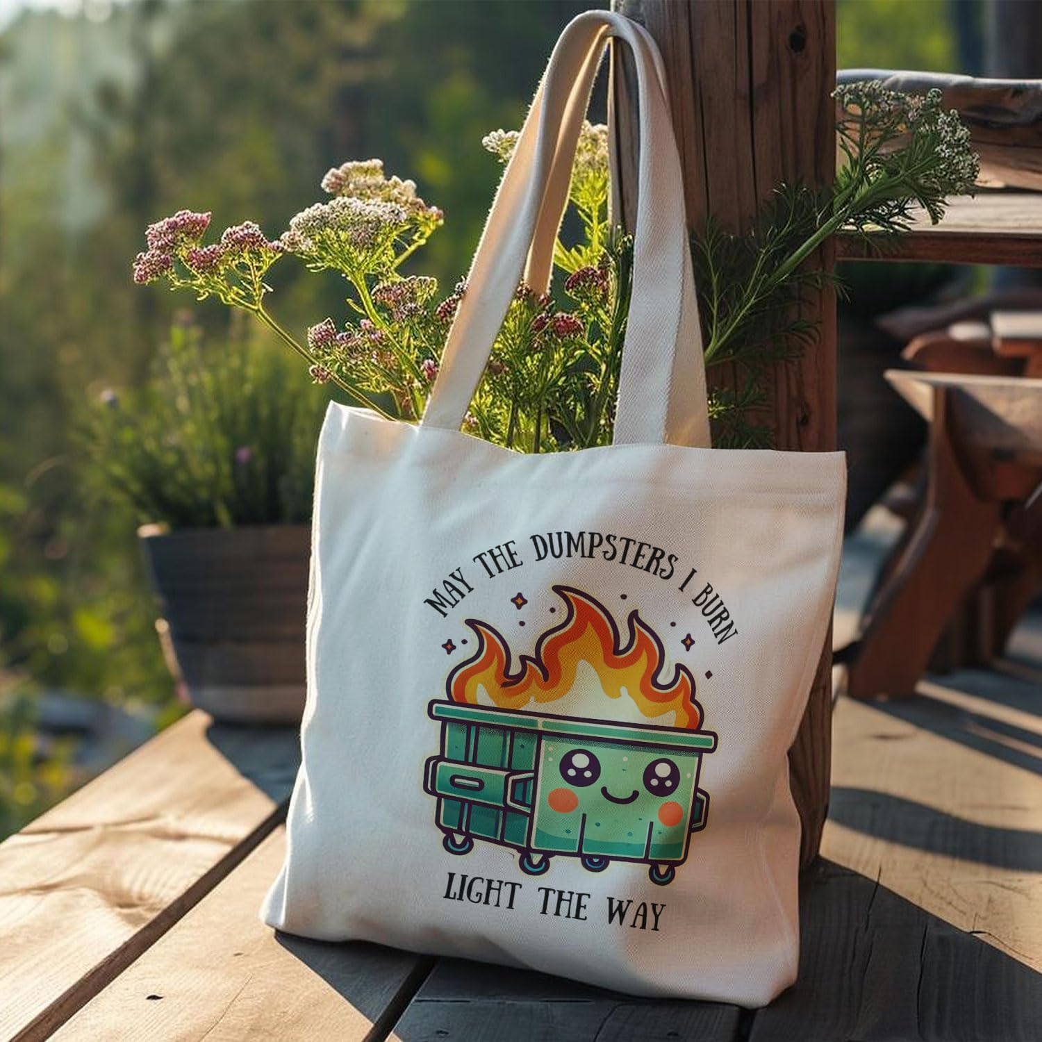 Dumpster Gifts Tote Bag, This Little Light of Mine Dumpster Canvas Tote Bag image 3