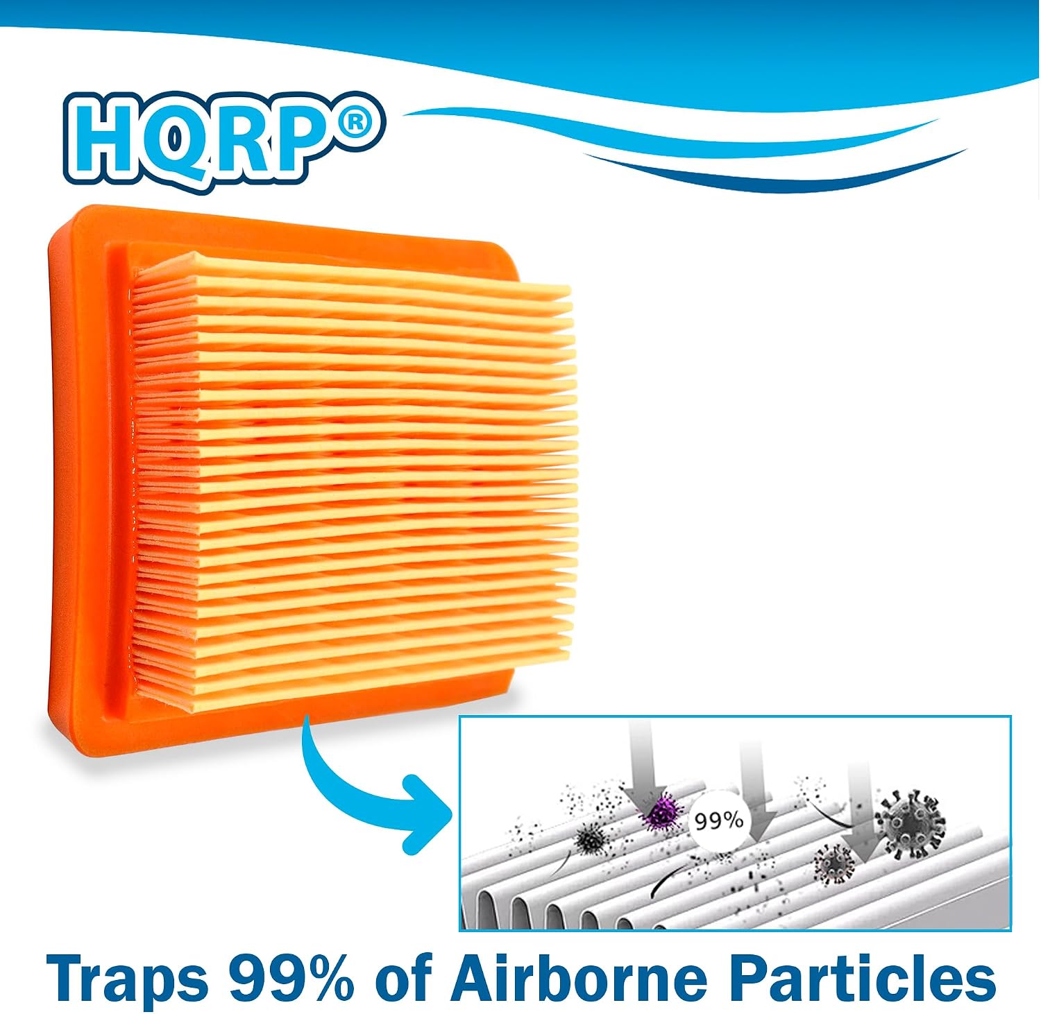 HQRP 4-Pack Filter Replacement for Stihl 4134 141 0300, 4134-141-0300 Compatible with STIHL FS120 FS200 FS250 FS300 FS350 FS400 FS450 BT120 BT120C FR350 FR450 HT250 KM130 Trimmer Brushcutter