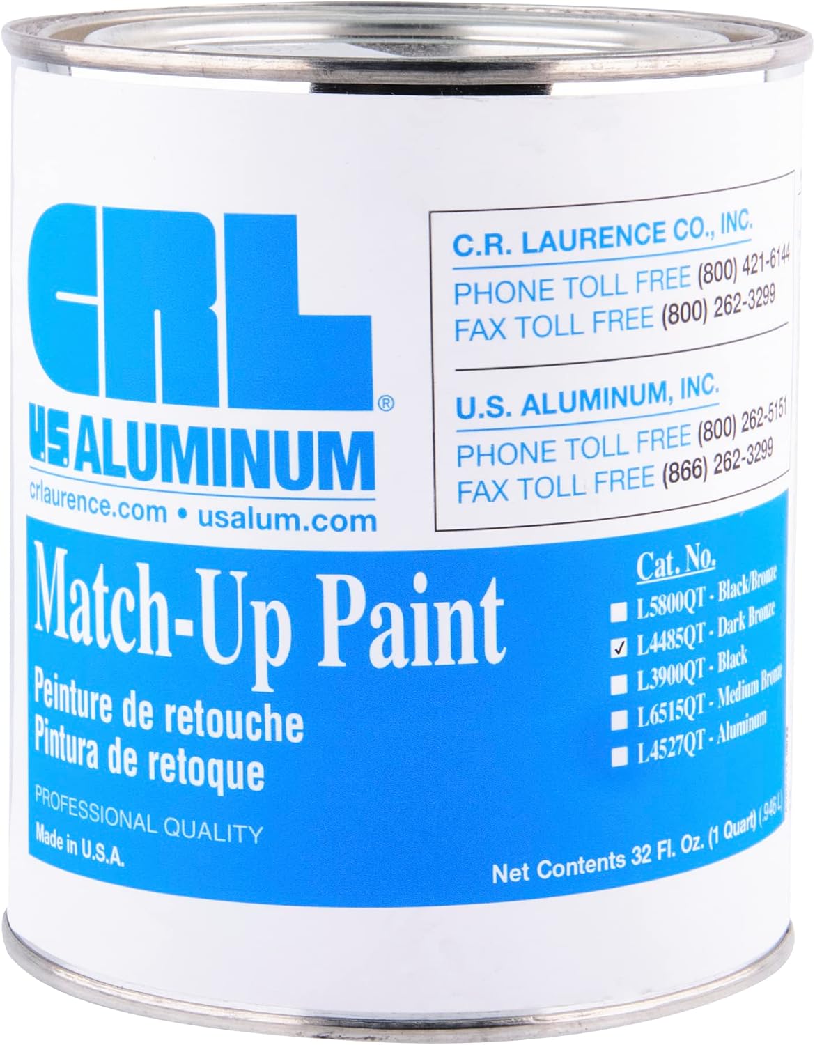 CRL L4485QT Dark Bronze Match-Up Paint - Quart