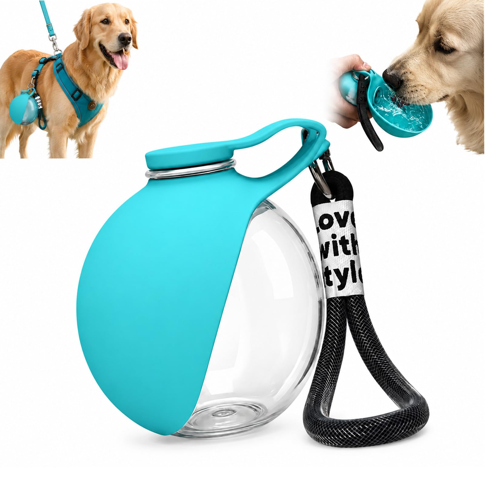 Dog Water Bottle, Portable Dog Water Bottle for Walking and Travel, Lightweight Pet Water Bottle with Convenient Design, Durable Plastic Construction for Outdoor Activities