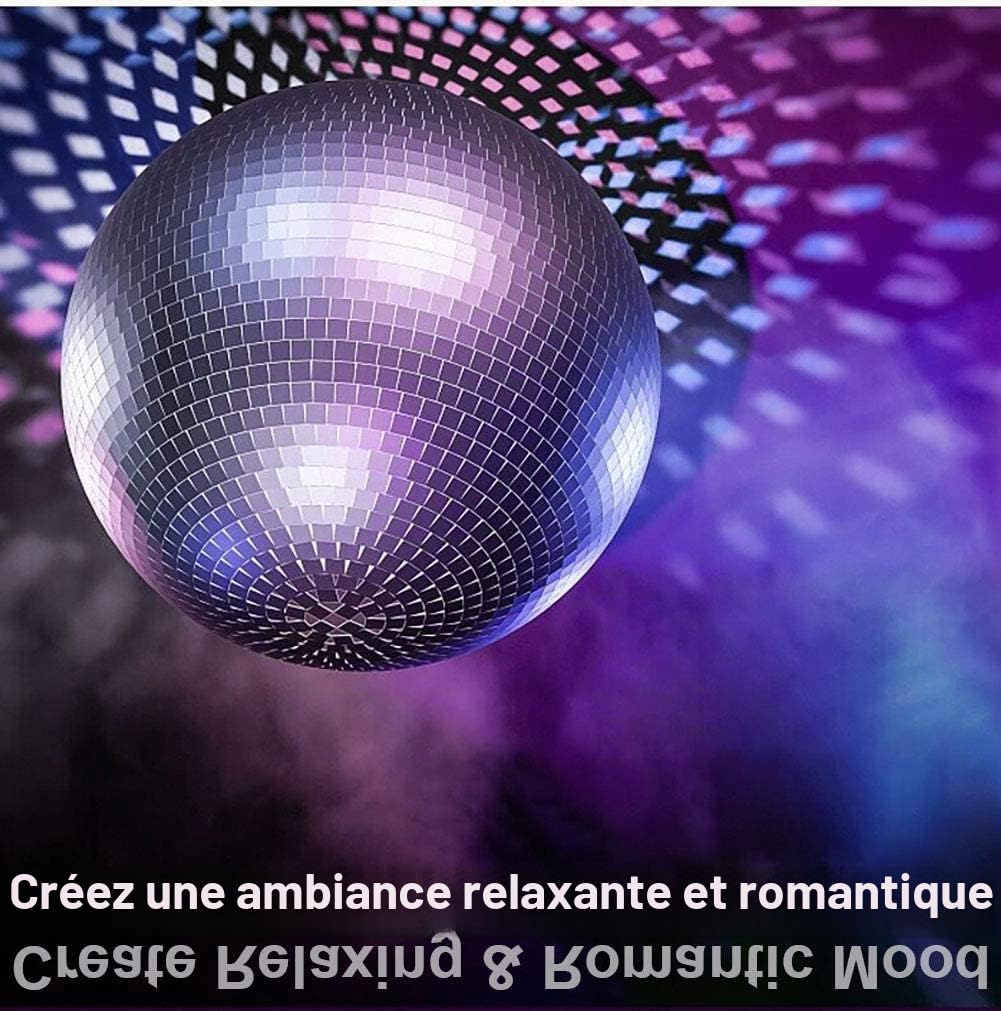 Boule disco effet miroir 20 cm Idéal pour une fête ou un DJ effet lumière Noël