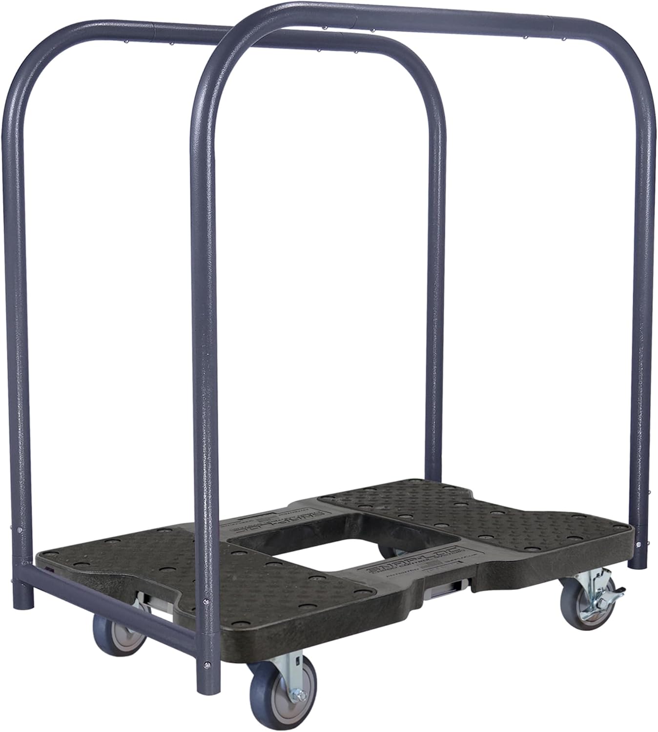 SNAP-LOC, 4 Wheel Dolly, 1,200 lb General Purpose E Track Panel Cart Dolly, Heavy Duty Furniture Moving Cart, Thermoplastic Swivel Non Marking Caster Wheels, Made in USA, Black