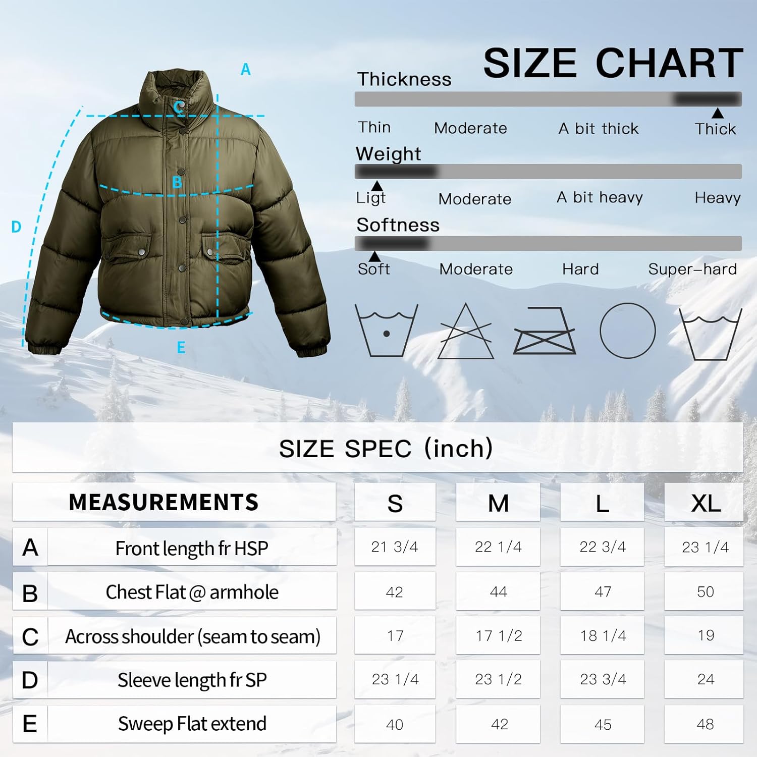 Women's Winter Cropped Puffer Jacket Coat Short Warm Quilted Fashion Jacket - Image 7