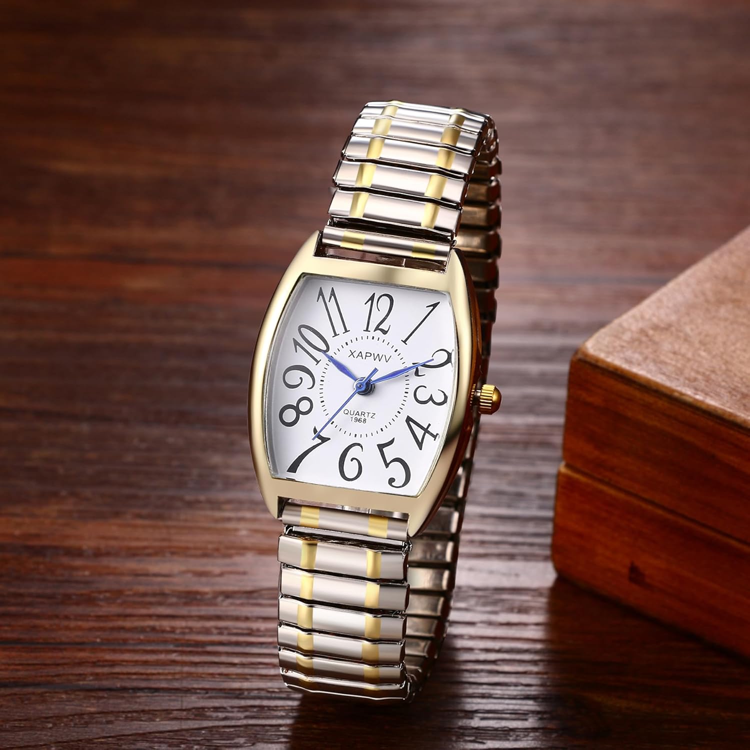 Avaner Women's Easy Reader Watches Ultra Thin Stretch Wrist Watches with Elastic Band - Image 2