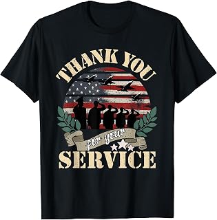 Thank You For Your Service, Military Veterans Day Tribute T-Shirt