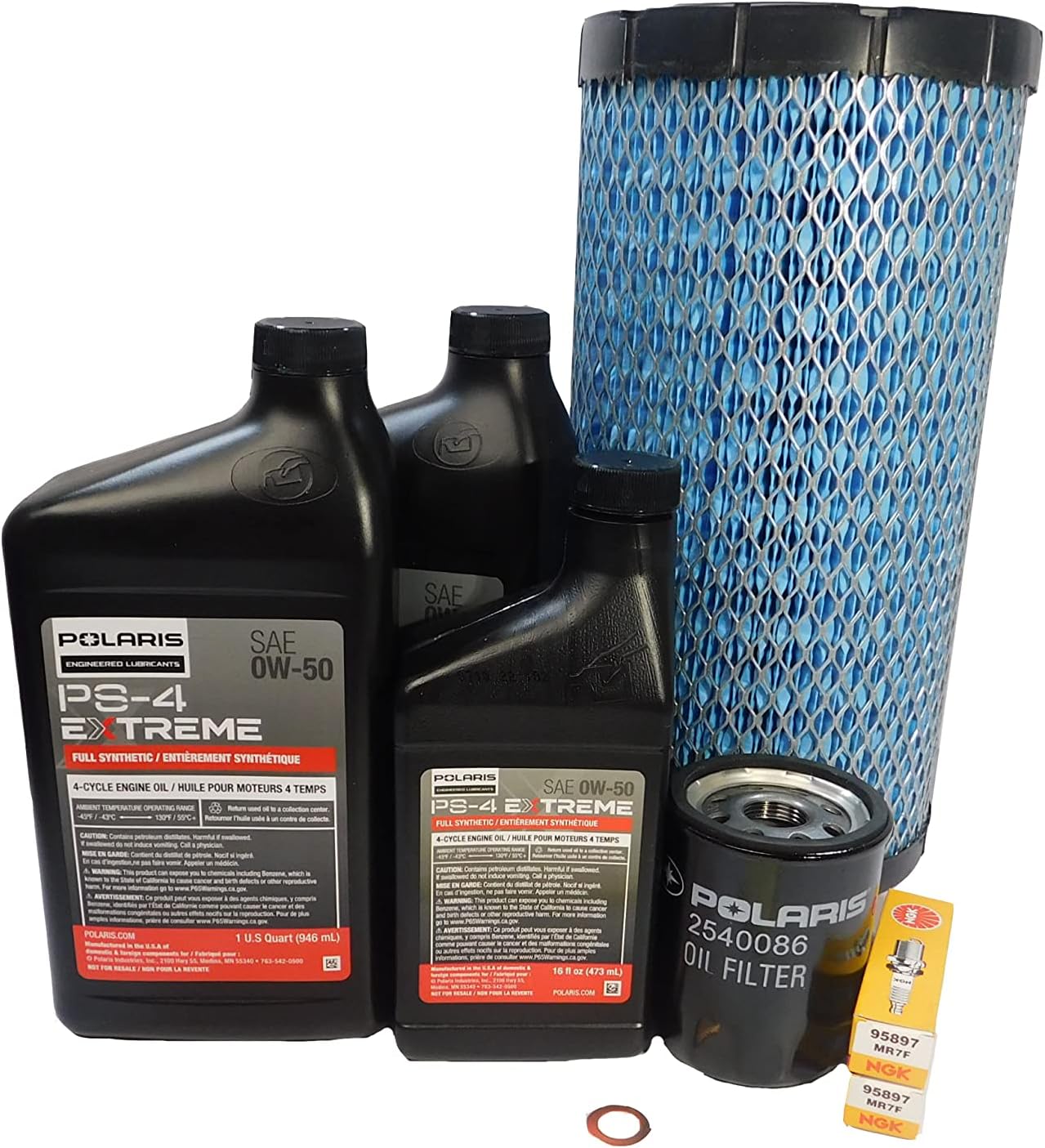 2018-2021 Polaris RZR RS1 EPS OEM 0W-50 Extreme Oil Change Service Kit POL108
