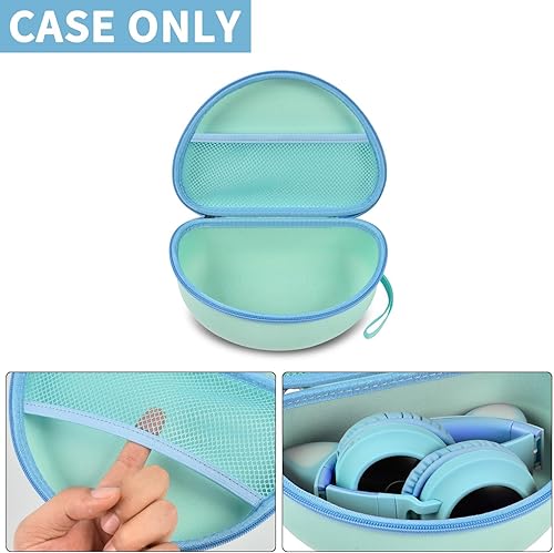 Vista 47 de Funda para auriculares Riwbox CT-7 rosa/para Jack CT-7S Cat Green 0.138 in/para iClever IC-HS01/Picun/para FosPower Bluetooth inalámbrico sobre