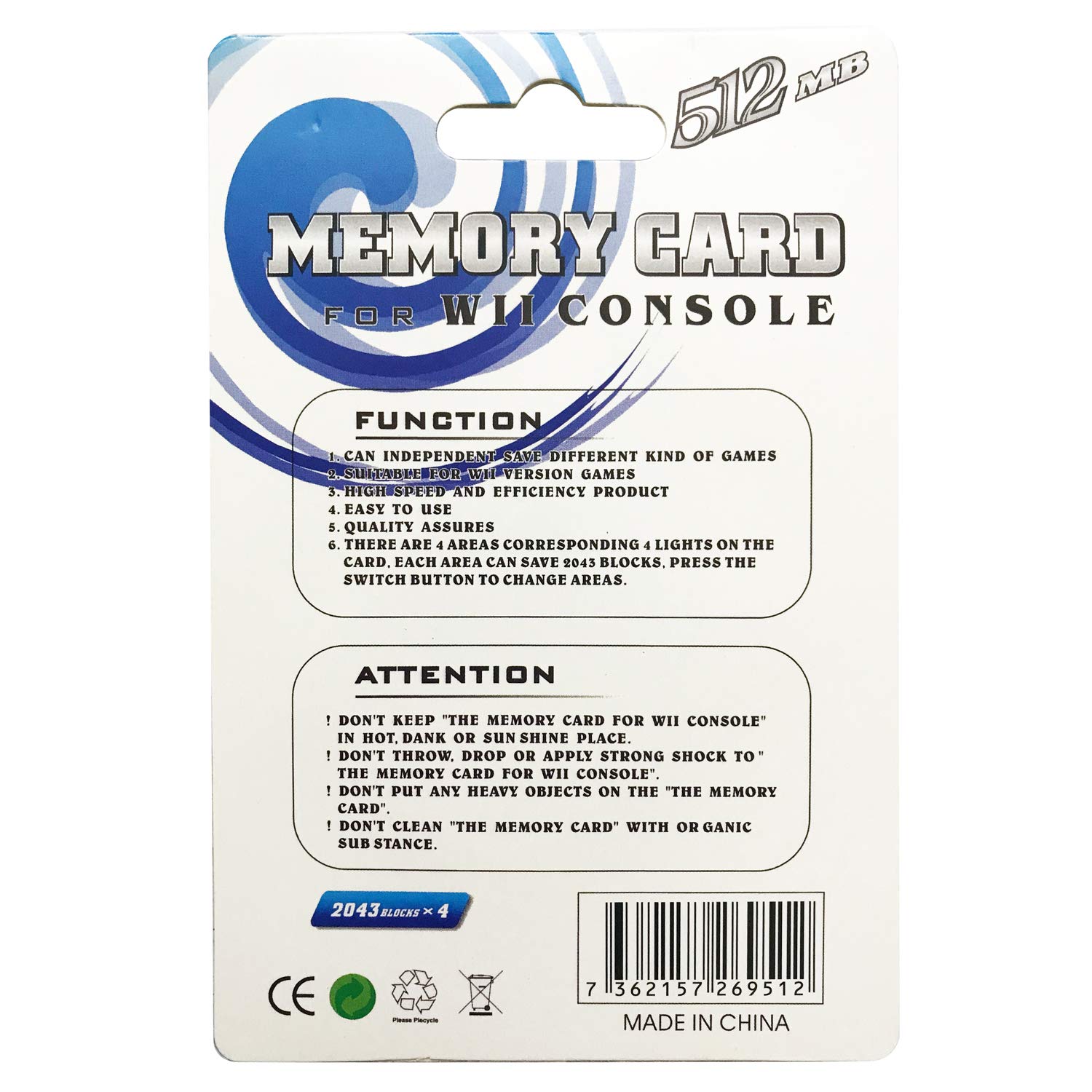 AreMe - Tarjeta de Memoria para Consola Nintendo Wii Gamecube GC