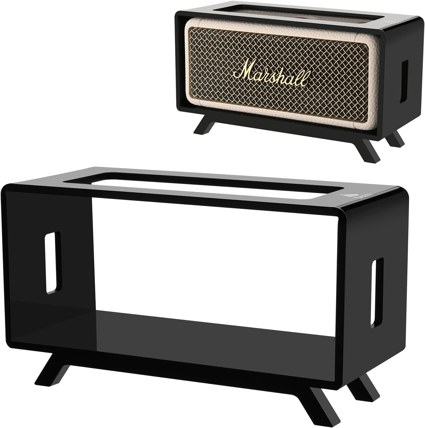 Acrylic Desktop Stand Holder Compatible with Marshall Emberton/Emberton II/Emberton III Speaker, Table Holder Display Shelf Speaker Desktop Stand Shelf (Black)