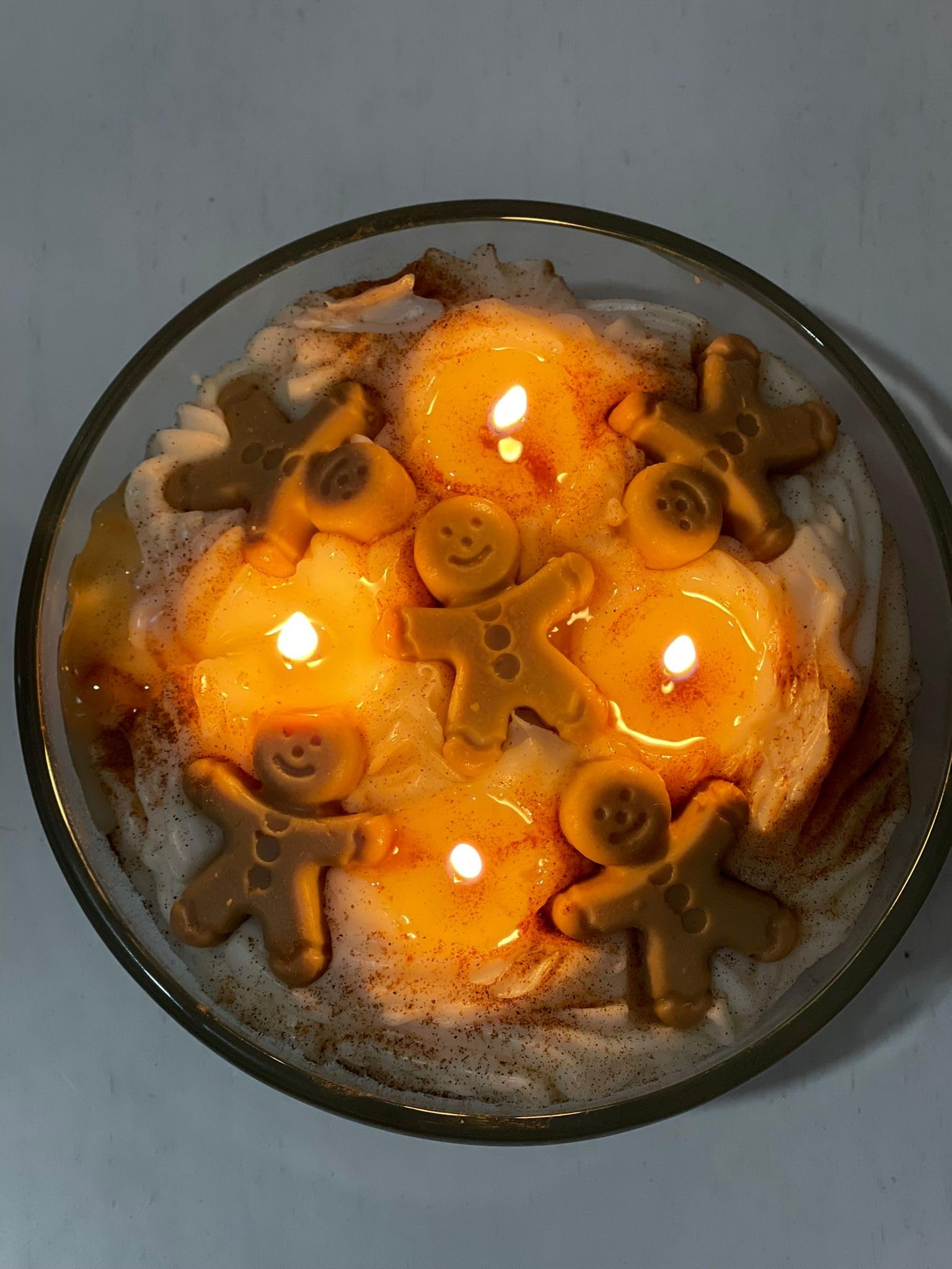 ABC Candles Gingerbread Bowl Candle | Handcrafted Soy Wax Holiday Candle with Festive Design | Christmas Decoration & Gift | 6in x 5in