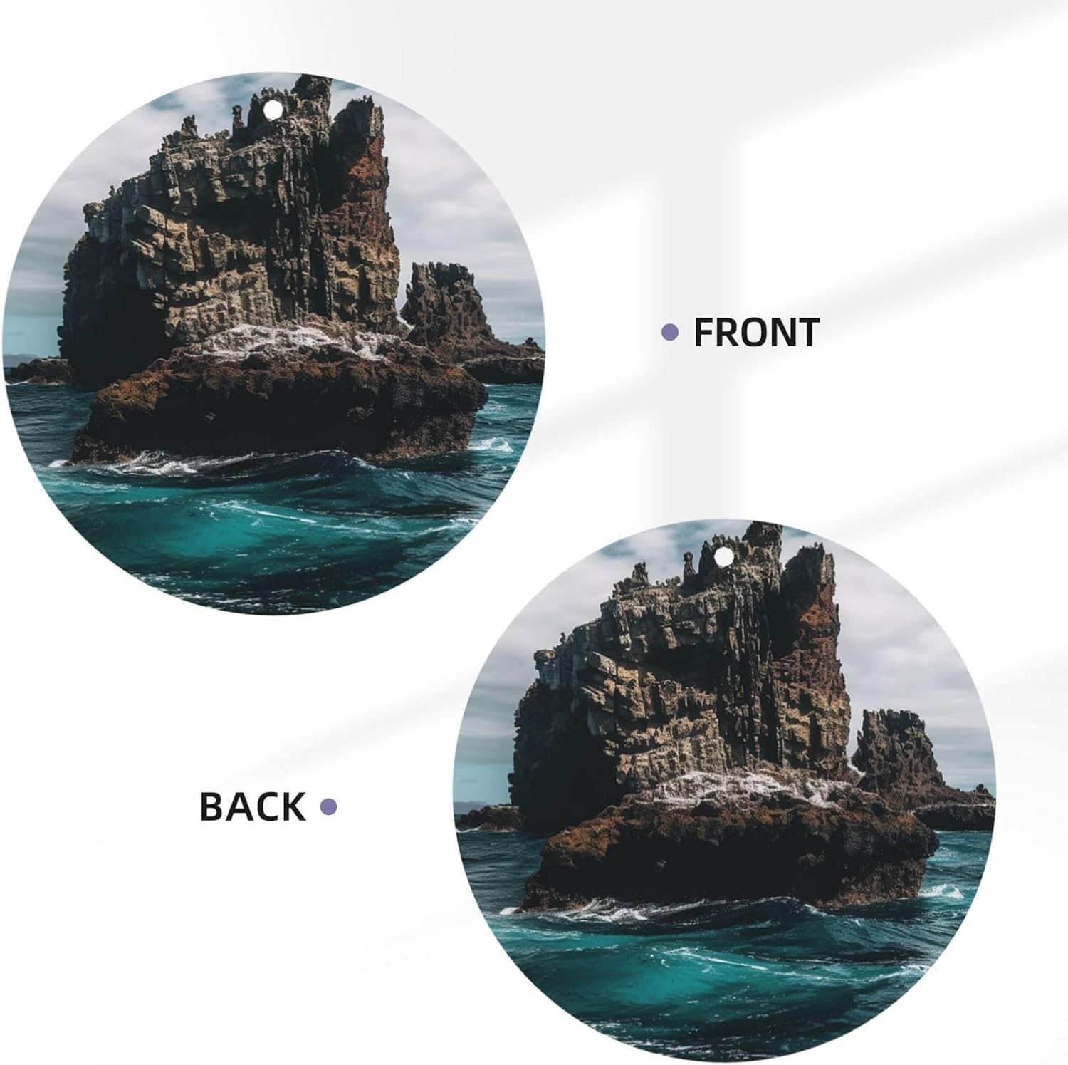 Car Air Freshener 24 PCS Rock Formations in Water Hanging Car Air Fresheners Auto Interior Decor Card Freshener Strong Scented Card Lavender Cars Scents for Office Bedroom Close Drawer Round Shape