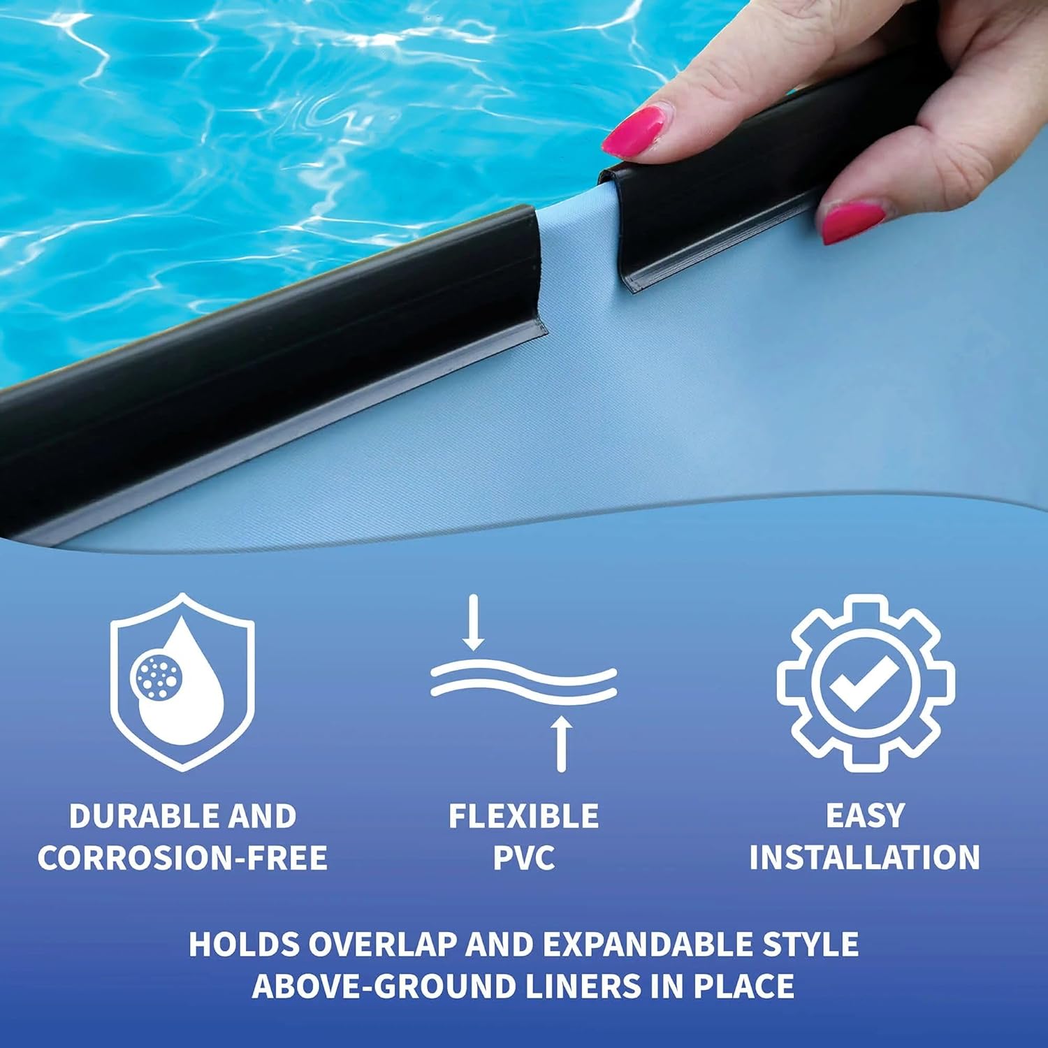 NL107-16 24&& Liner Coping Strips 38 Pack for 24& Round Pool