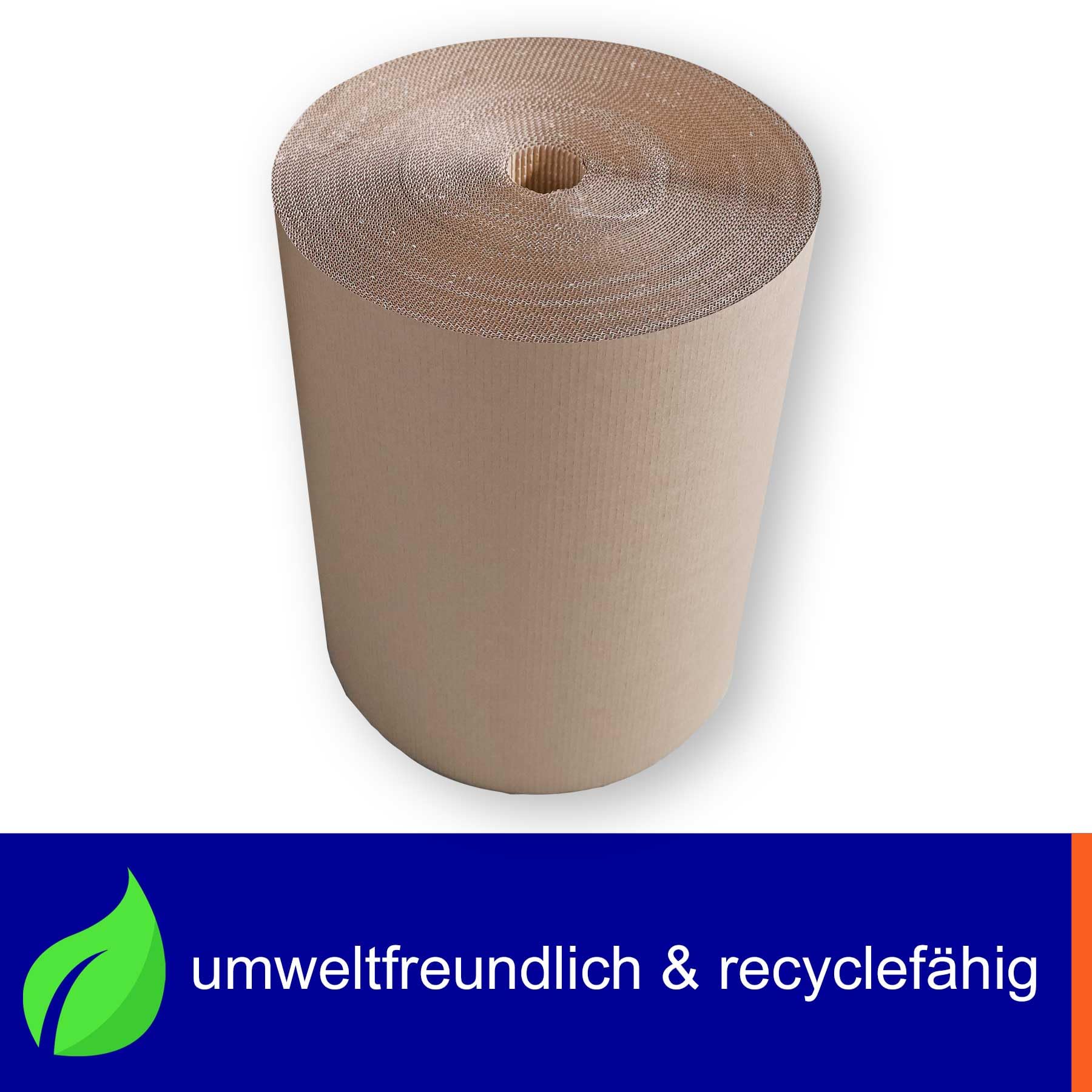 1 Rolle Rollenwellpappe stark | Breite: 60cm | Länge: 70m | ausgezeichnete Polsterwirkung | Verpackung, Schutz, Ausfüllen von empfindlichen Waren | wiederverwendbar | umweltfreundlich | recyclebar