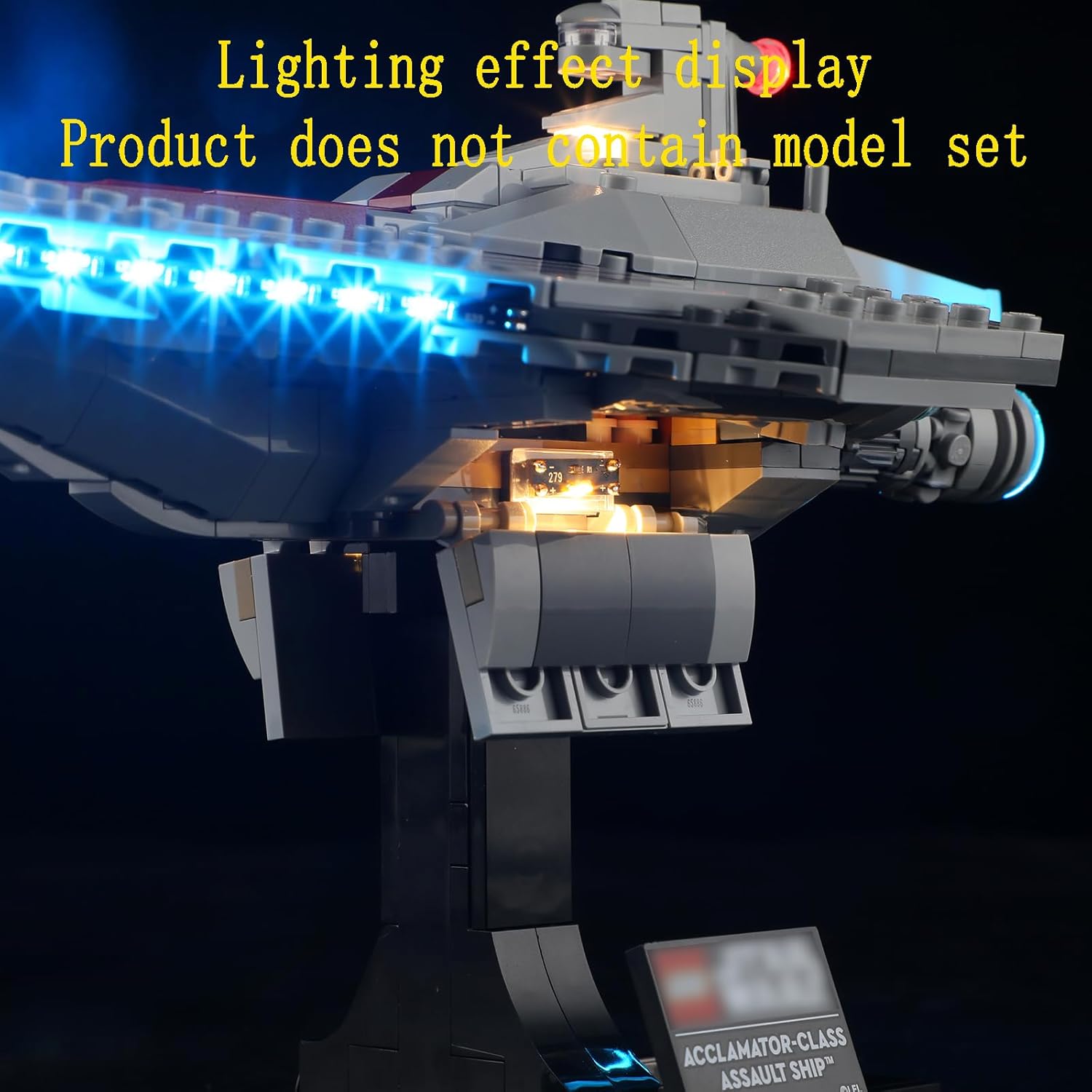 GEAMENT LED Light Kit Compatible with Lego Acclamator-Class Assault Ship Building Blocks Model - Lighting Set for 75404 (Model Set Not Included)