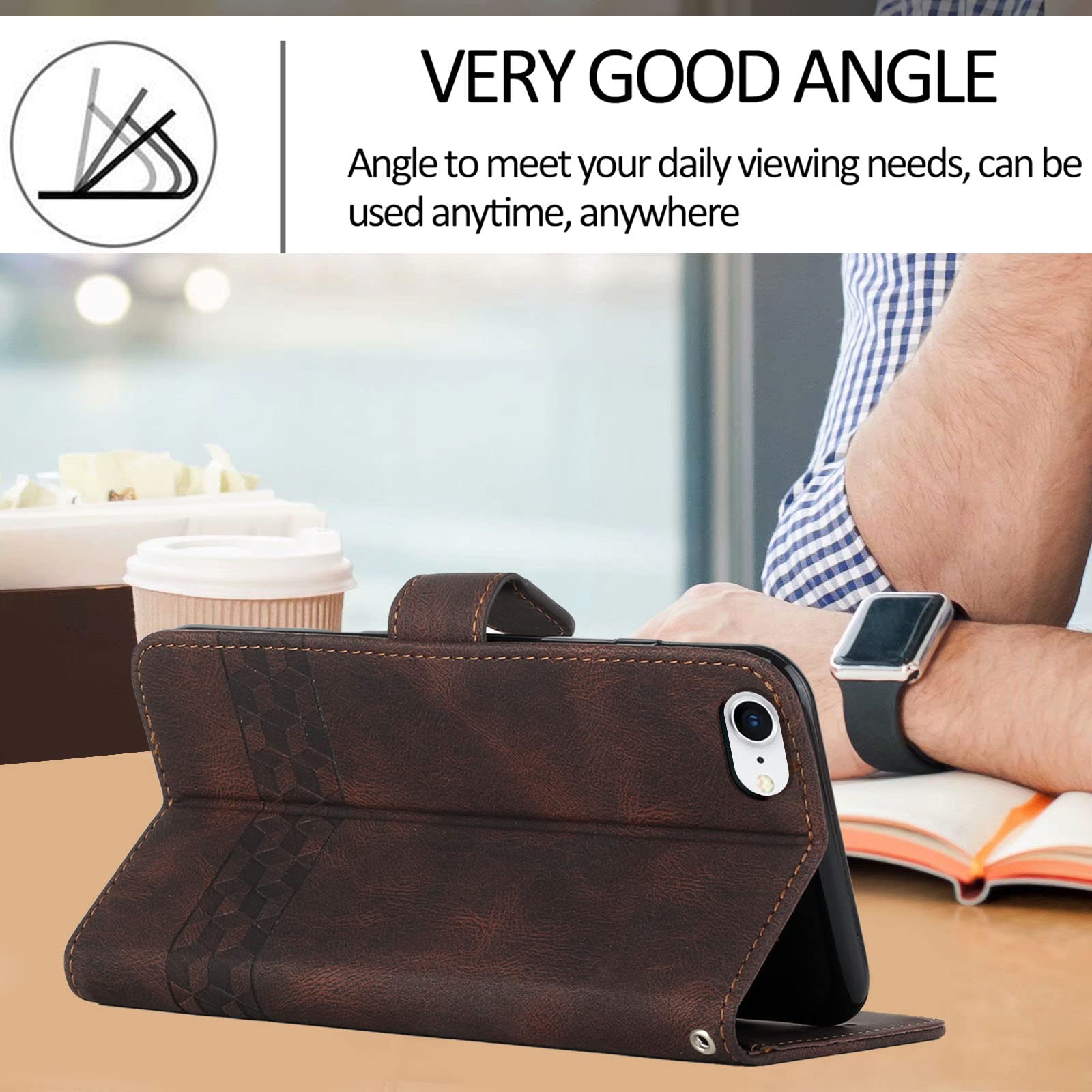 Case For IPhone SE 3 Wallet 2022, IPhone 8 Wallet, IPhone SE Wallet 2020, IPhone 7 Flip Case, PU Leather Kickstand Card Holder Protective Cover For IPhone 7/8/iPhone SE 2nd 3rd Gen