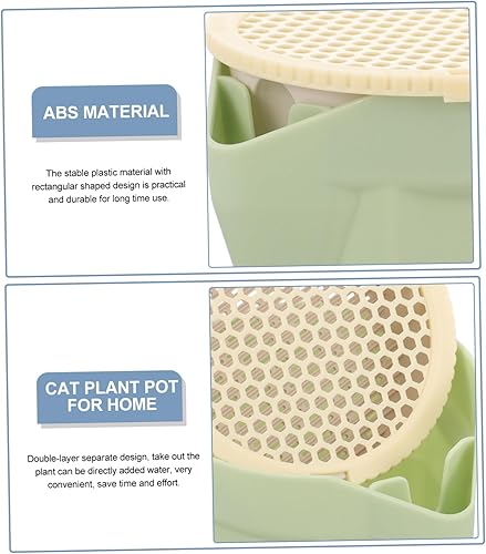 Miniatura 9 de Mipcase Plantas de interior Gato Hierba Taza Hidropónica Plantas Hidropónicas Plantas Hidropónicas Gato Plantador Plantador Mascotas Hierba para