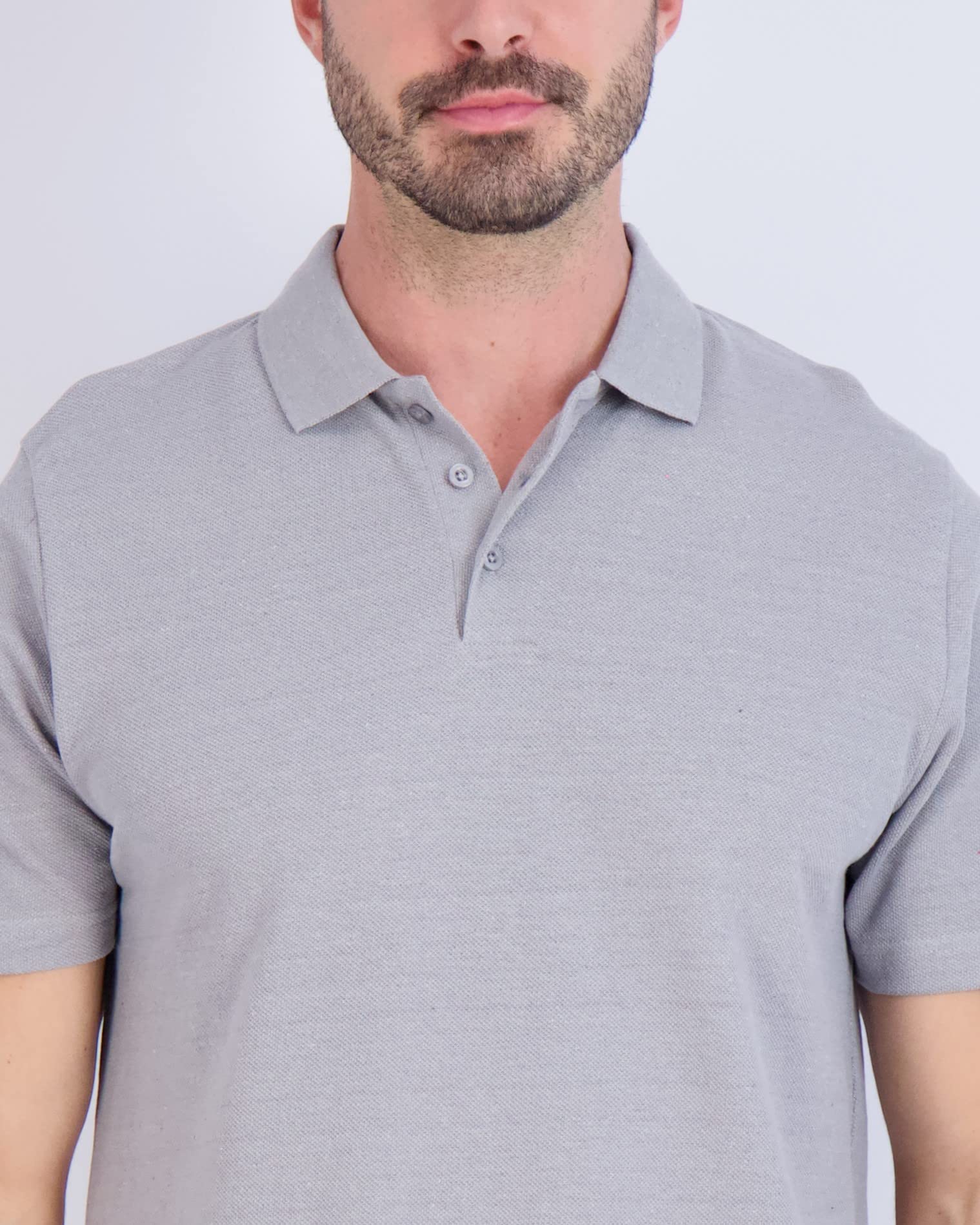 3er-Pack: Herren-Poloshirt aus Baumwoll-Piqué, kurzärmelig, atmungsaktiv, regulär und groß (S-5X)