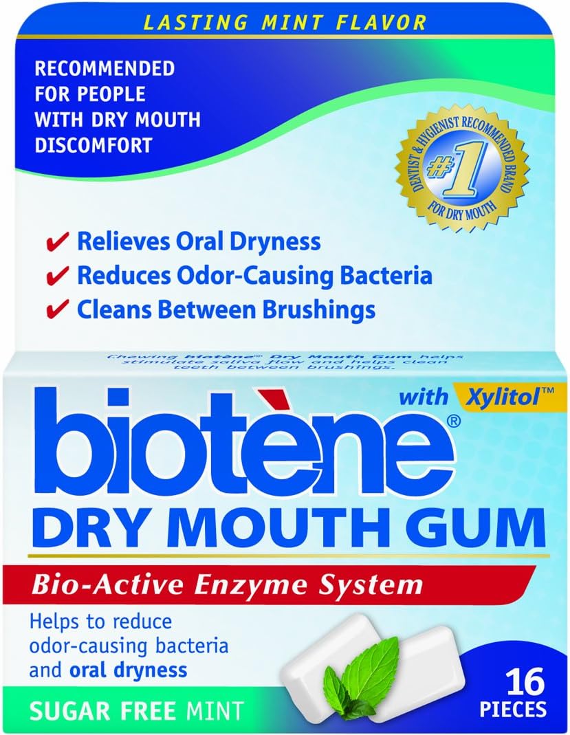 BIOTENE DENTAL DENTAL CHEWING GUM, 16 CT