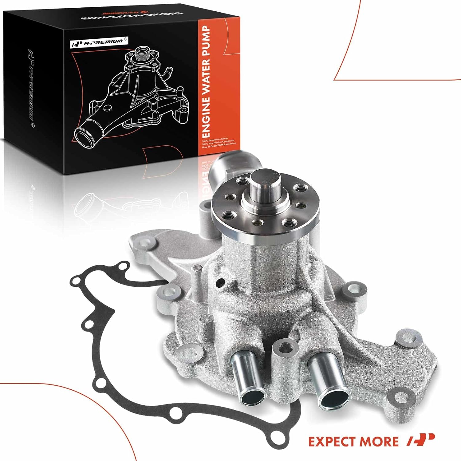 A-Premium Engine Water Pump (with Gasket) Compatible with Ford Mustang 1994-1995, 1994 1995, fits for V8 5.0L only, Replace for F4ZZ8501A, F4ZZ8501B