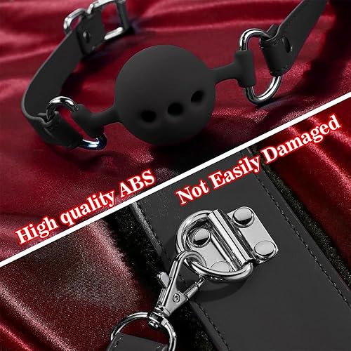 Miniatura 6 de BDSM - Restricciones de bondage para adultos, 12 piezas de equipo de bondage y accesorios, juguetes sexuales para mujeres y parejas Rojo