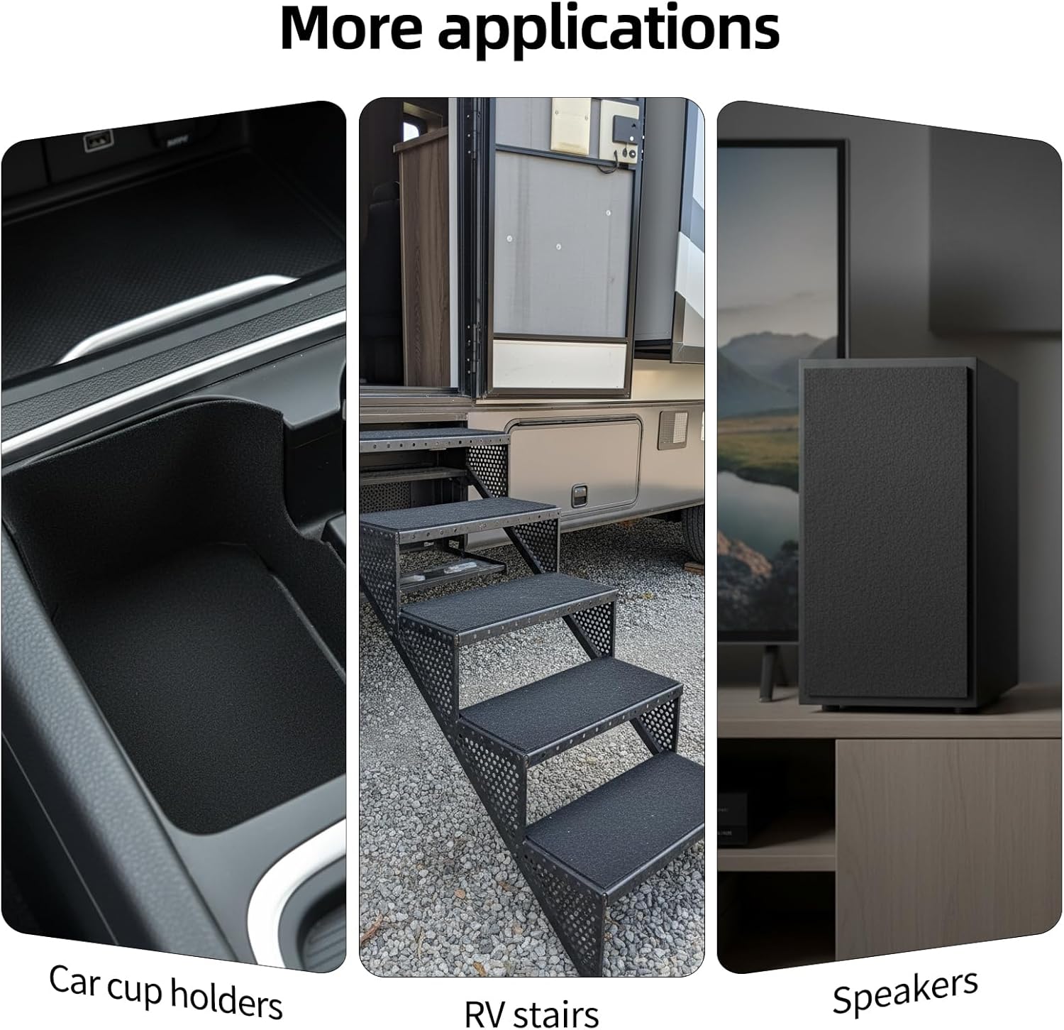 Underfelt Carpet Heavy-Duty Adhesive Felt Pads for Automotive, Grey 3mm Thick, 5 x 120 inch, Trimable Trunk Liner/Floor Protectors, Noise-Reducing Anti-Scratch Pads for Speaker