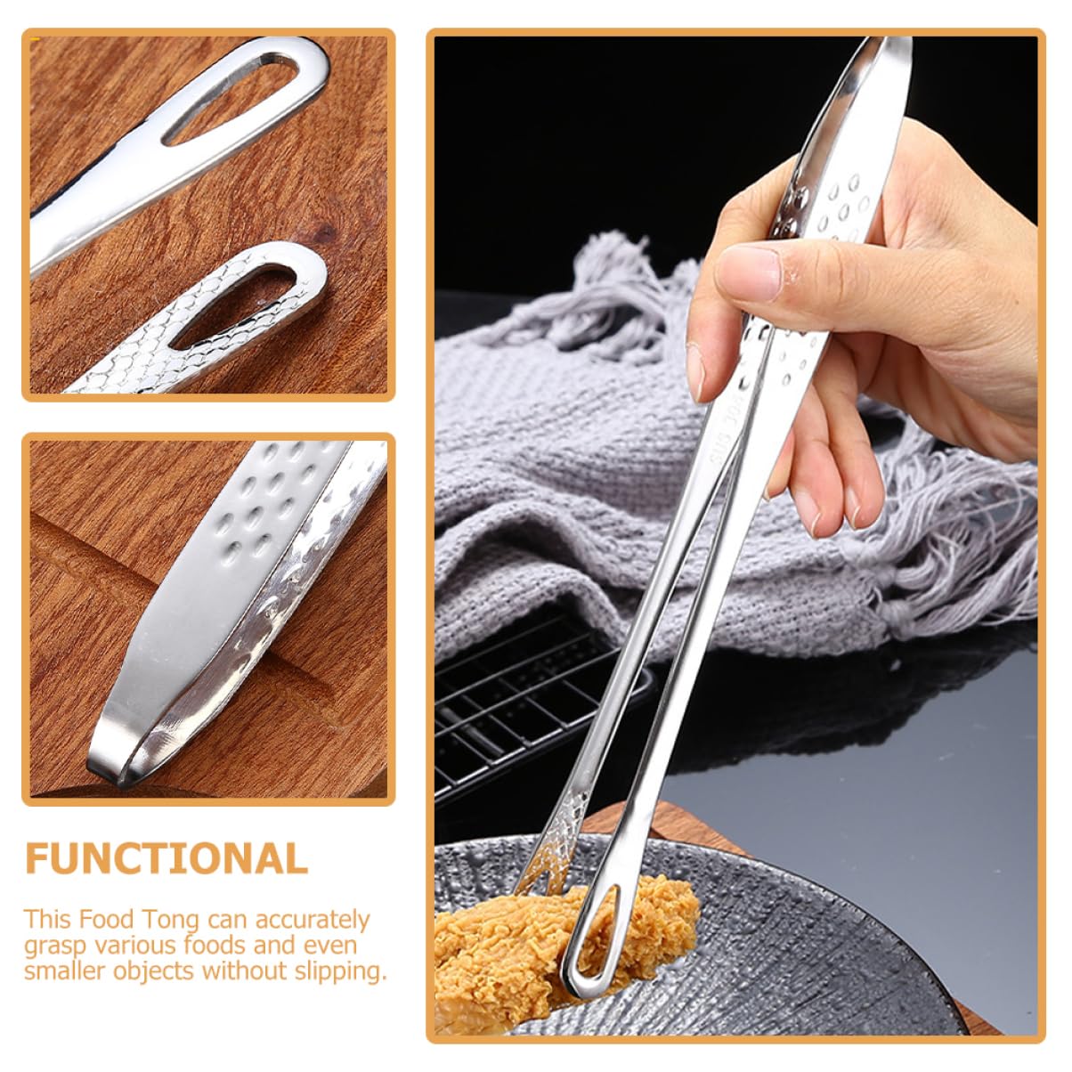 Happyyami 3 Juegos Pinzas Para Barbacoa Comida De Buffet Filetes Pinzas De Cocina Clip De Postre Para Carne Para Cocinar Para Parrilla Para Parrilla Al Aire 3 piezas * 3