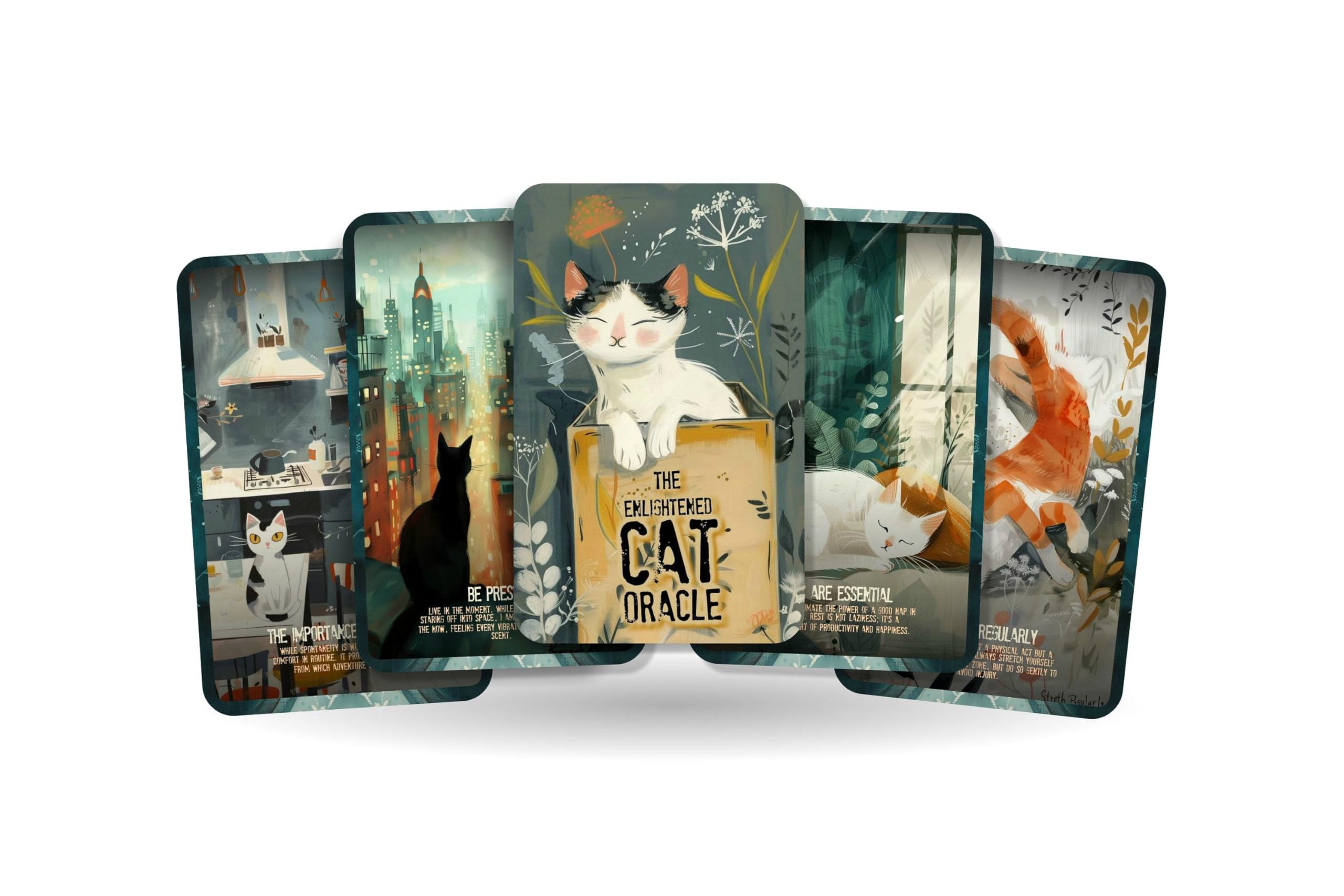 Ibiza Tarot The Enlightened Cat Oracle - Purrceptive Insights for The Curious Human
