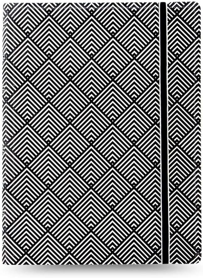 Filofax 115067 Notebook, Impression, A5, Black and White, Deco