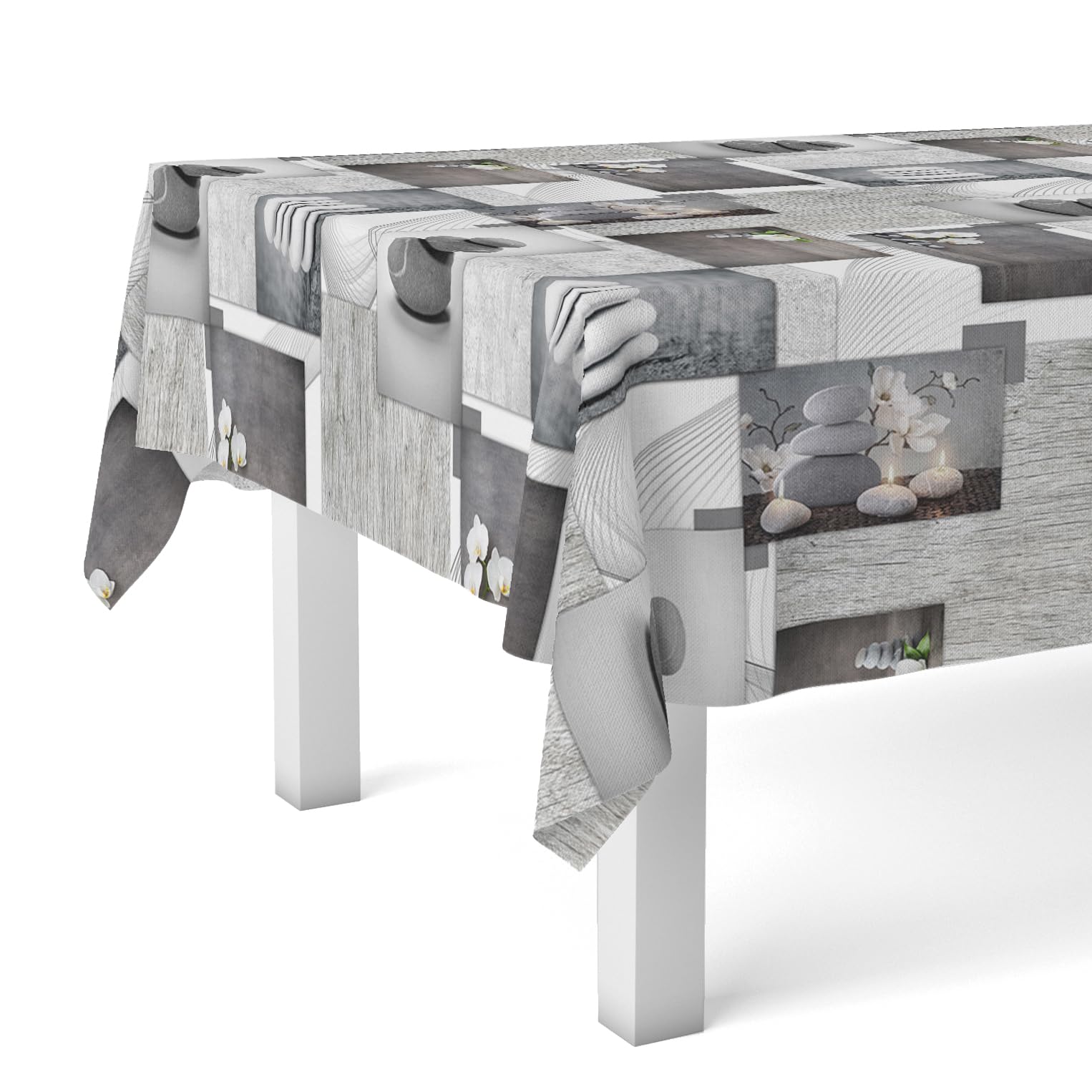 Martina Home Zen Stones Single Oilcloth Tablecloth 100 x 140 cm