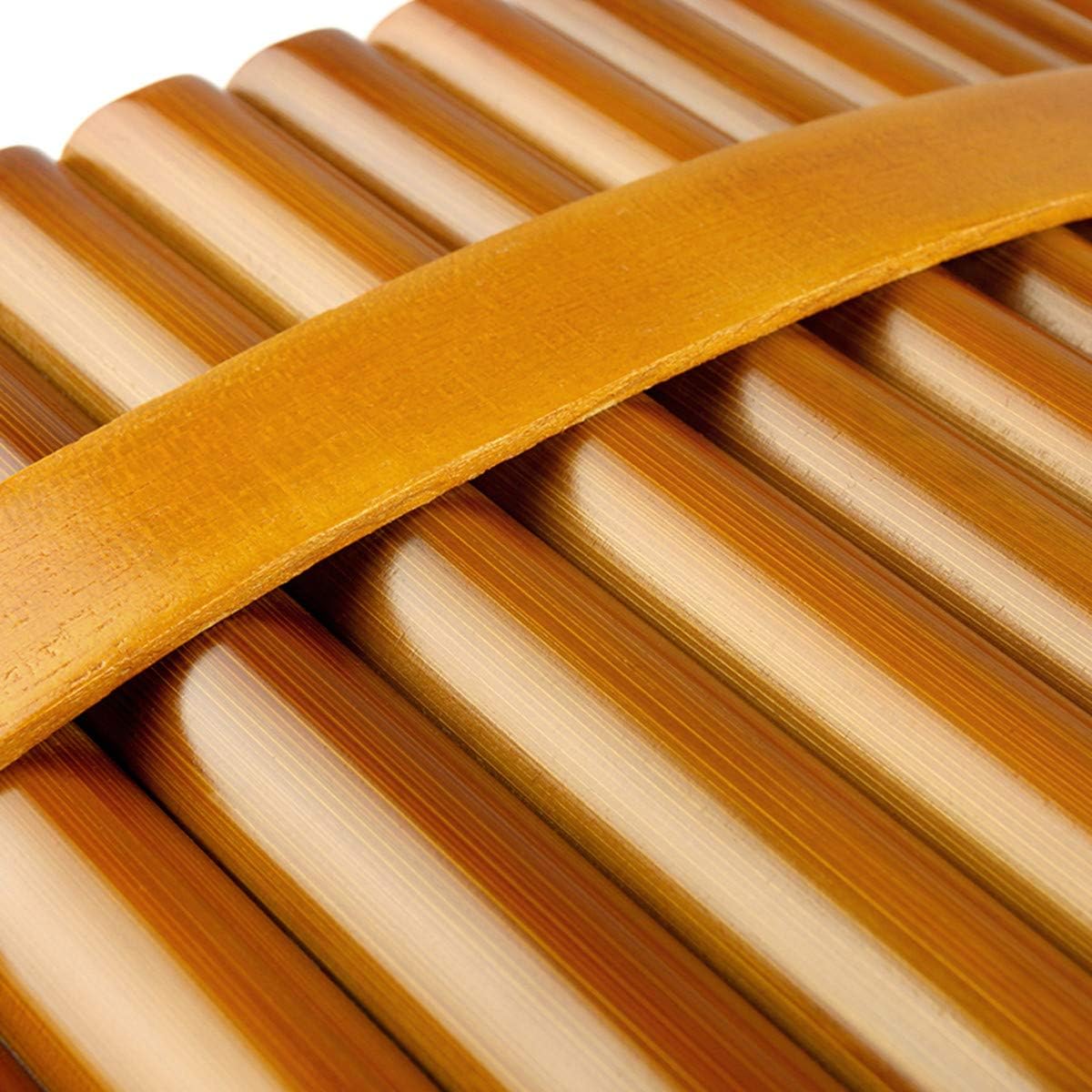 15 Pipes Brown Pan Flute G Key Chinese Traditional Musical Instrument Pan Pipes Woodwind Instrument (Right-Hand) : Musical Instruments