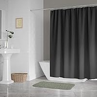 Vista 3 de DII Shower Curtain Liner Collection Lightweight, Waterproof with Reinforced Grommet Holes, 70x72, Black