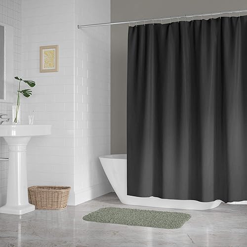 Miniatura 3 de DII Shower Curtain Liner Collection Lightweight, Waterproof with Reinforced Grommet Holes, 70x72, Black